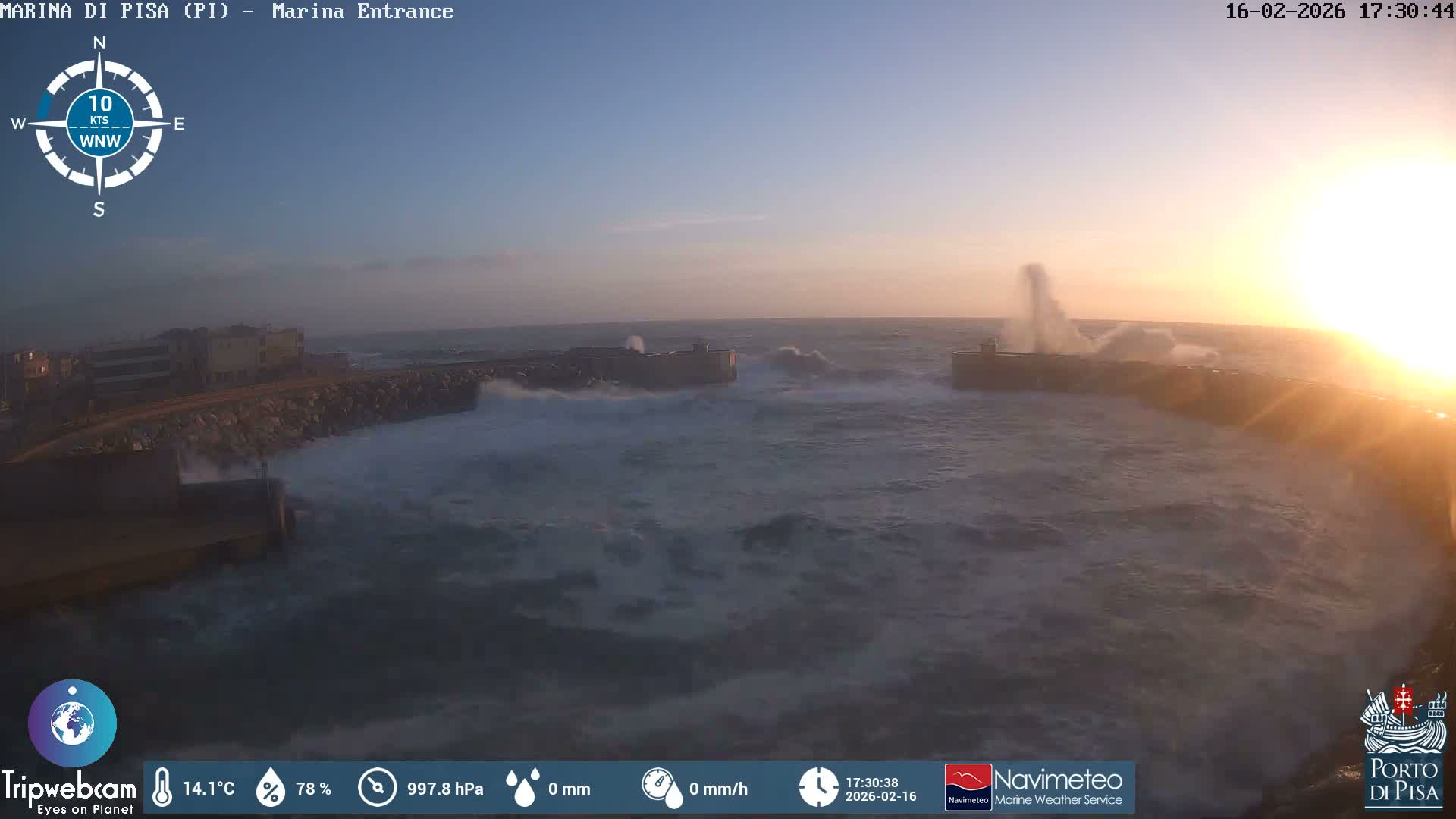 Port of Pisa Marina Live Cam - Pisa, Tuscany, Italy