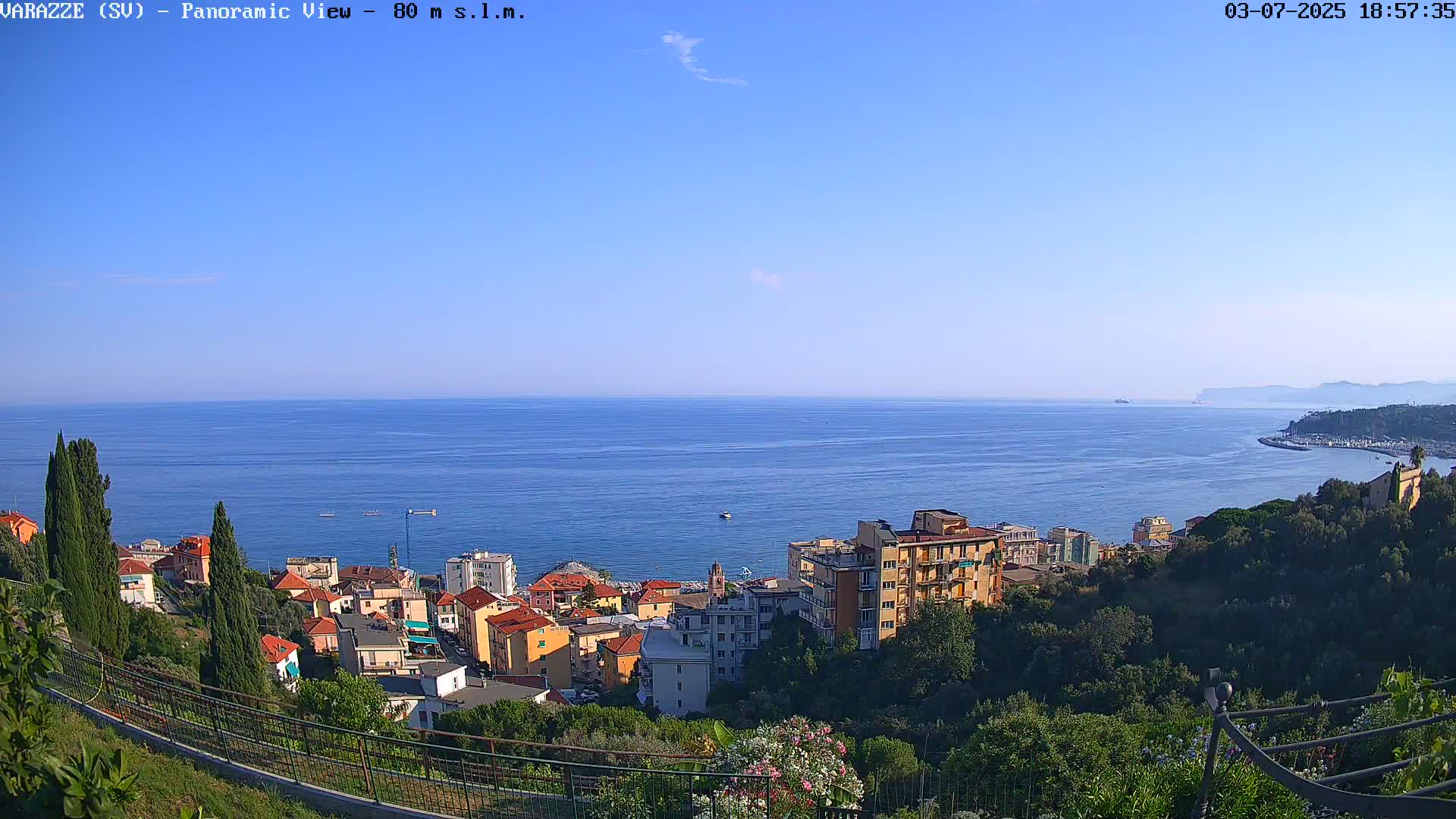 Varazze, Ligurian Sea Panaromic  Live Cam -  Liguria, Italy