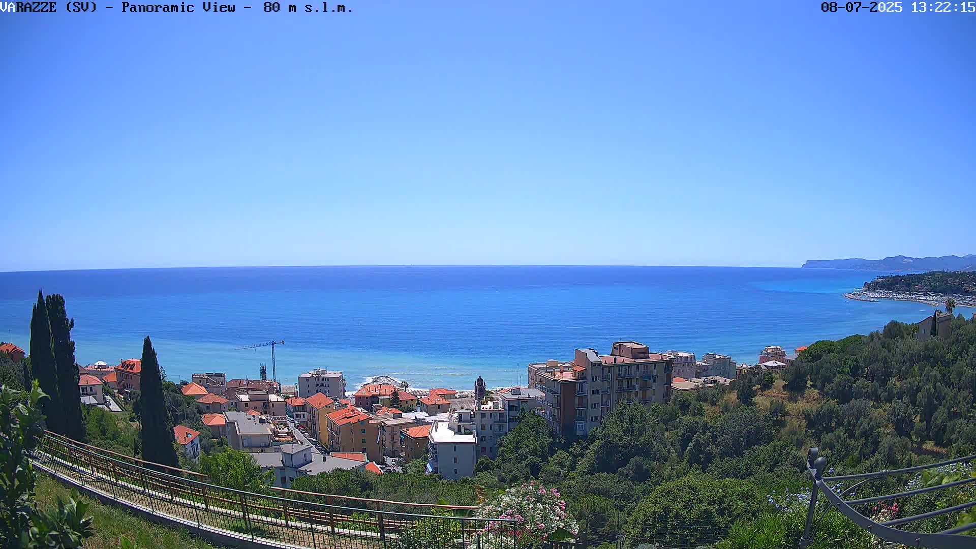 Varazze, Ligurian Sea Panaromic  Live Cam -  Liguria, Italy