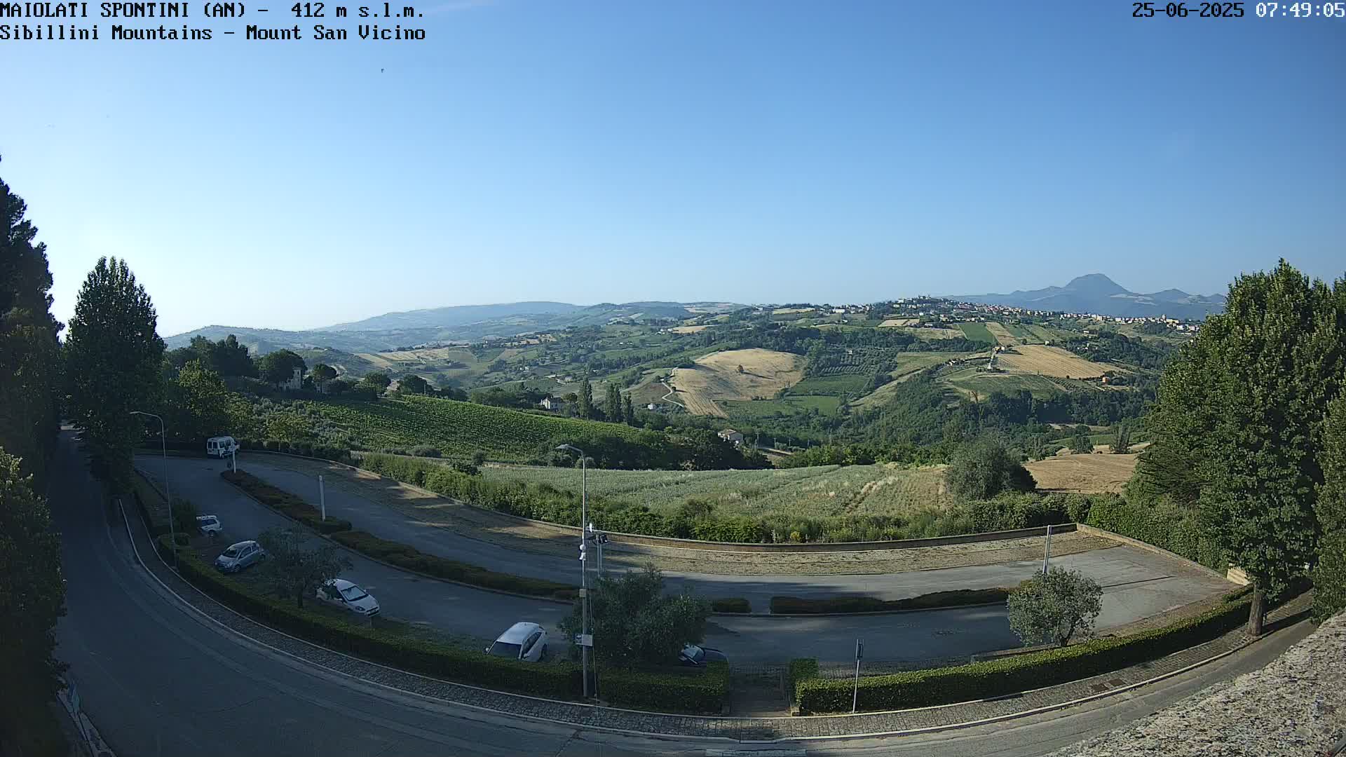 Mount Sibillini & San Vicino Live Cam - Maiolati Spontini, Marche, Italy
