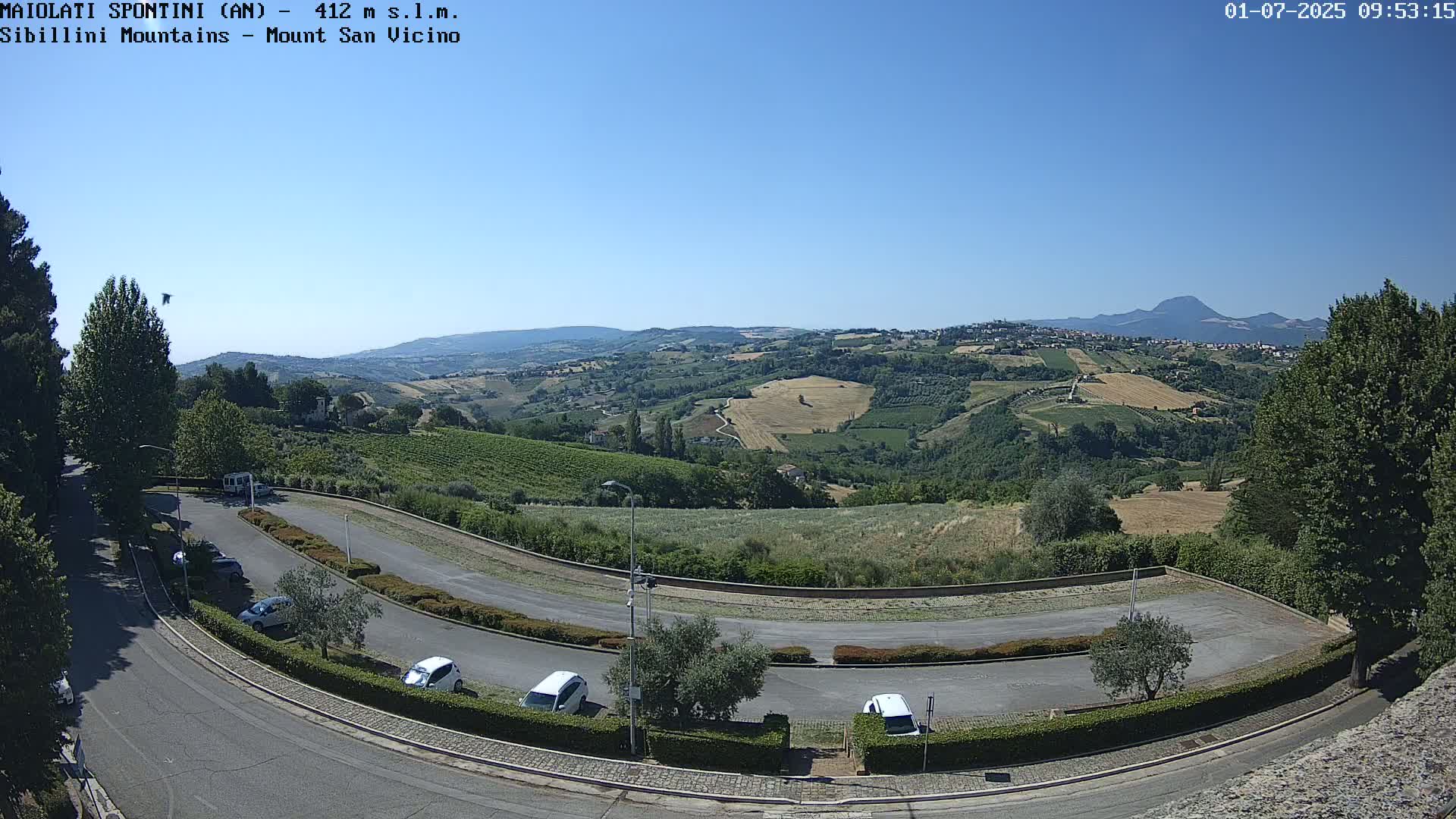 Mount Sibillini & San Vicino Live Cam - Maiolati Spontini, Marche, Italy
