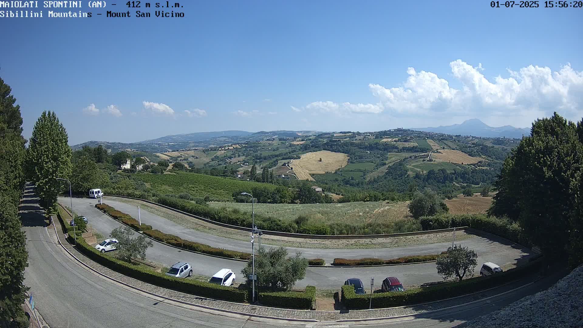 Mount Sibillini & San Vicino Live Cam - Maiolati Spontini, Marche, Italy
