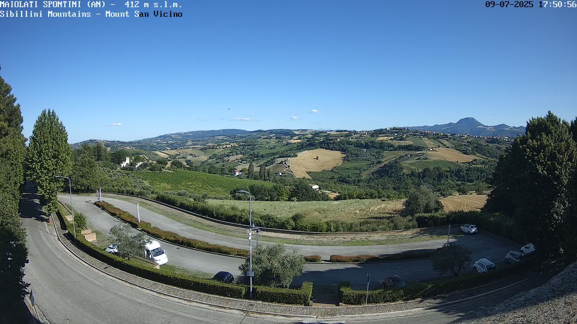 Mount Sibillini & San Vicino Live Cam - Maiolati Spontini, Marche, Italy