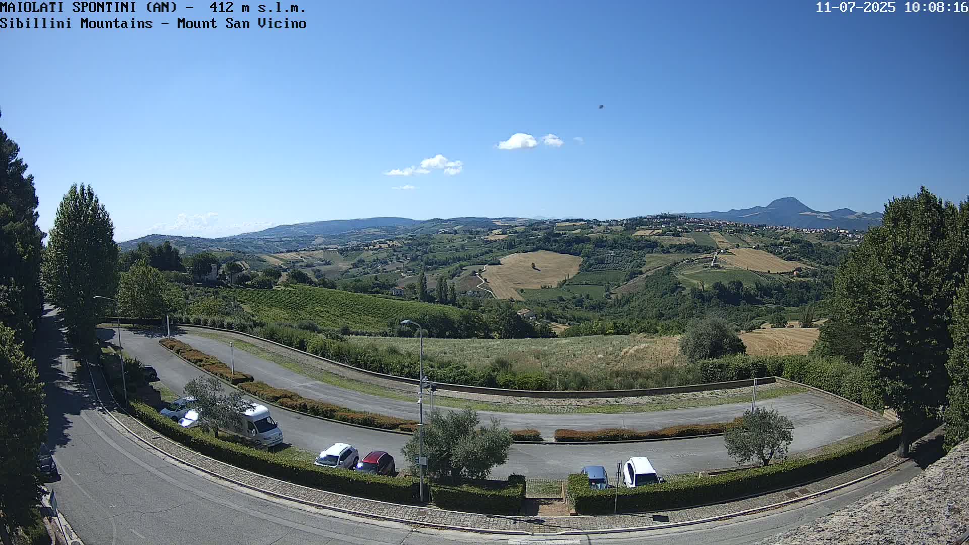 Mount Sibillini & San Vicino Live Cam - Maiolati Spontini, Marche, Italy