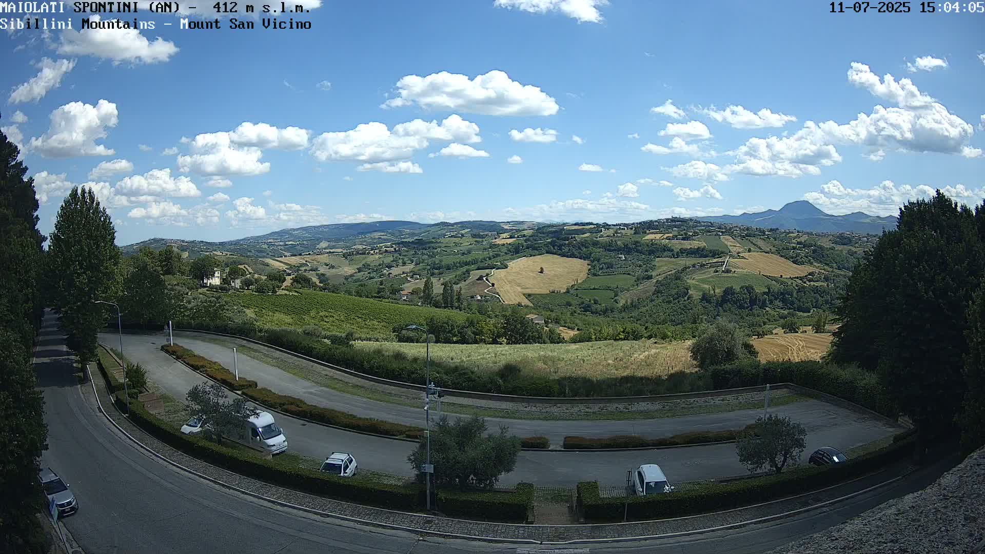 Mount Sibillini & San Vicino Live Cam - Maiolati Spontini, Marche, Italy