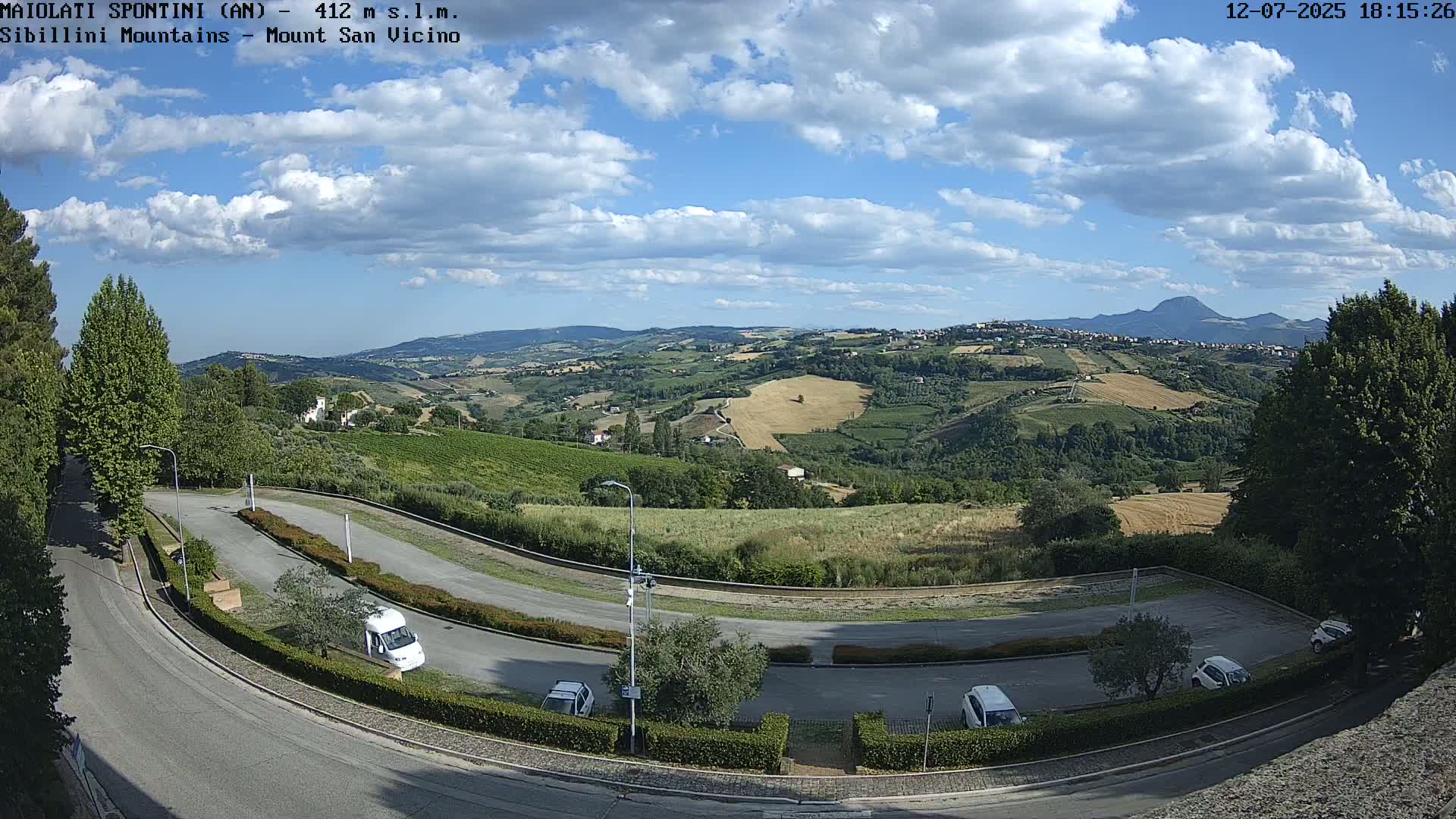 Mount Sibillini & San Vicino Live Cam - Maiolati Spontini, Marche, Italy