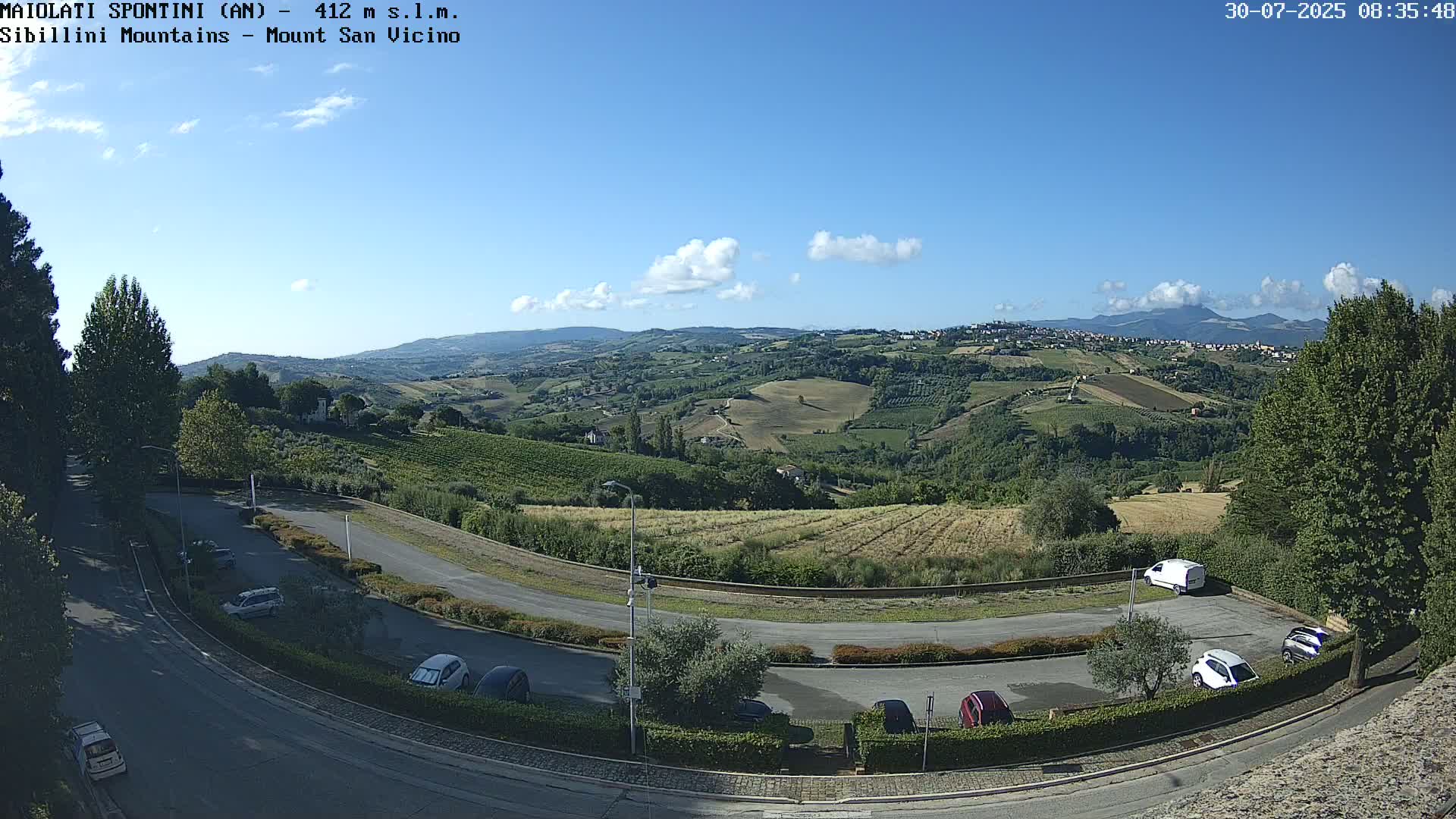 Mount Sibillini & San Vicino Live Cam - Maiolati Spontini, Marche, Italy