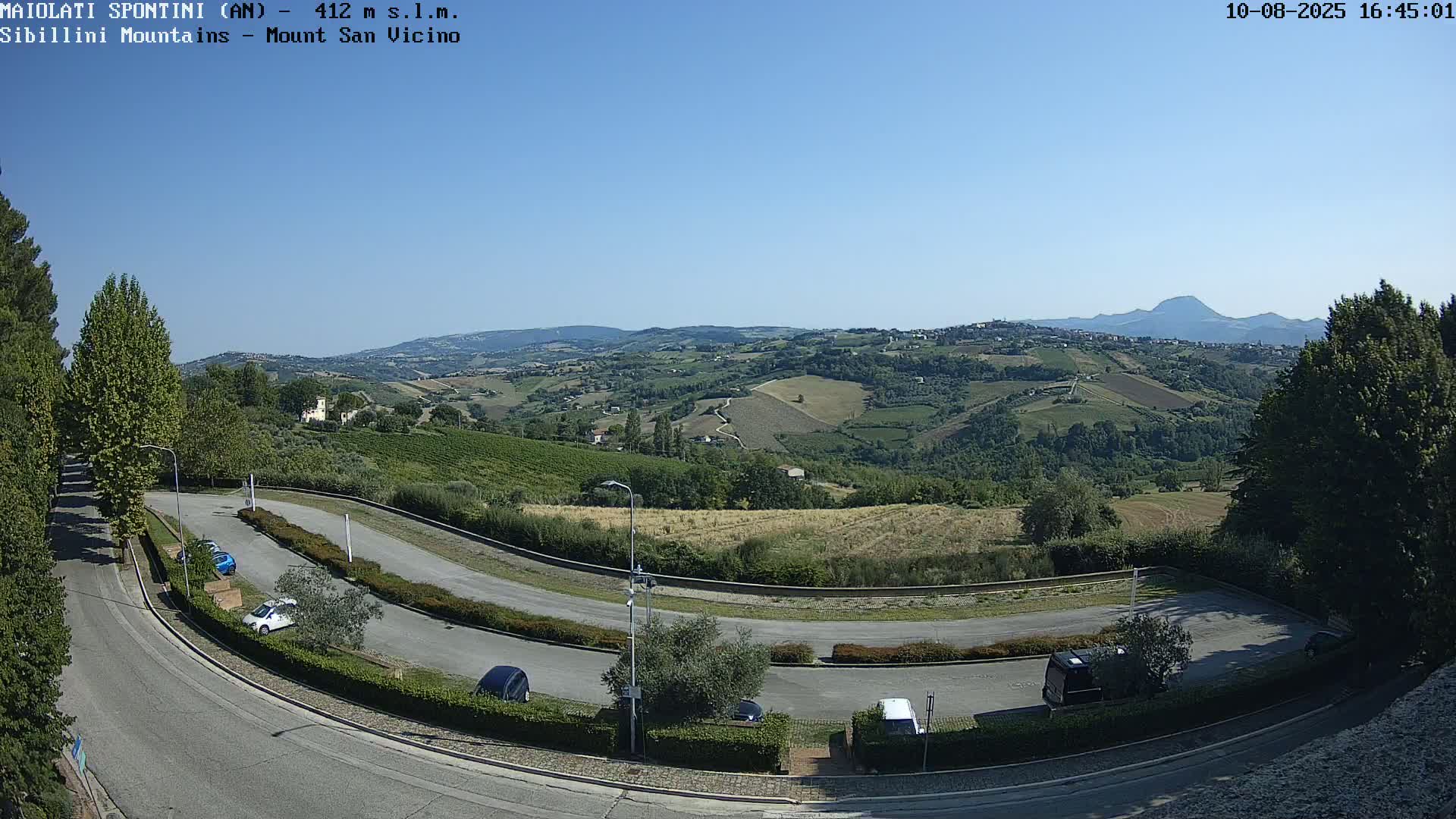 Mount Sibillini & San Vicino Live Cam - Maiolati Spontini, Marche, Italy