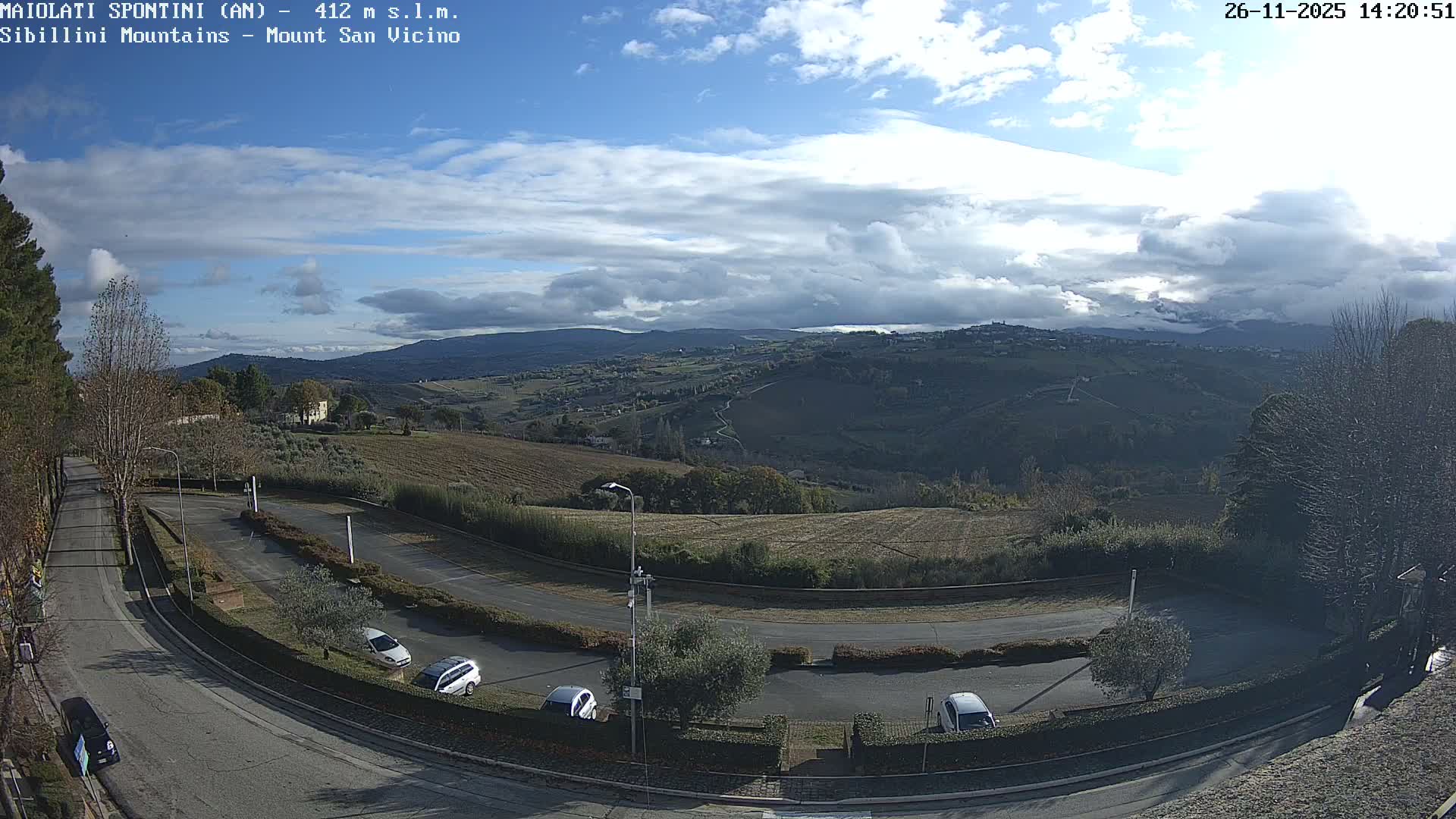 Mount Sibillini & San Vicino Live Cam - Maiolati Spontini, Marche, Italy
