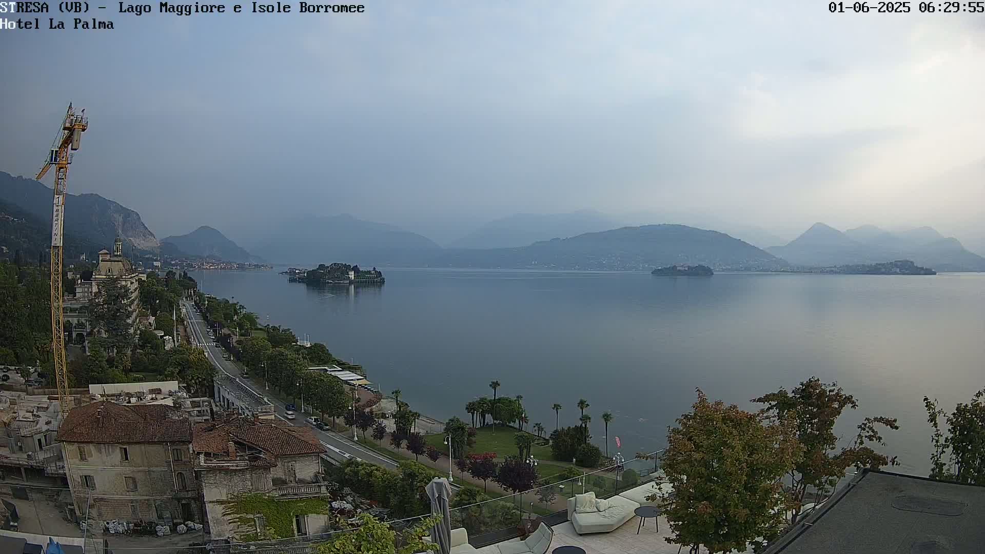 Stresa, Lake Maggiore & Borromean Islands Live Cam - Stresa, Piedmont, Italy