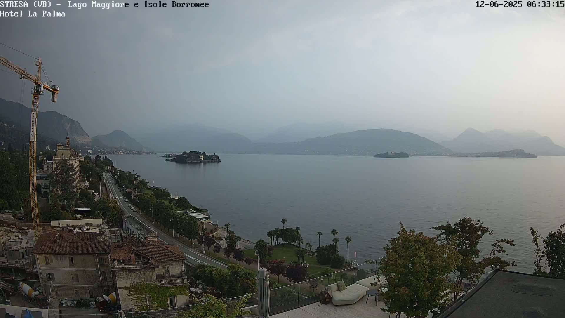 Stresa, Lake Maggiore & Borromean Islands Live Cam - Stresa, Piedmont, Italy
