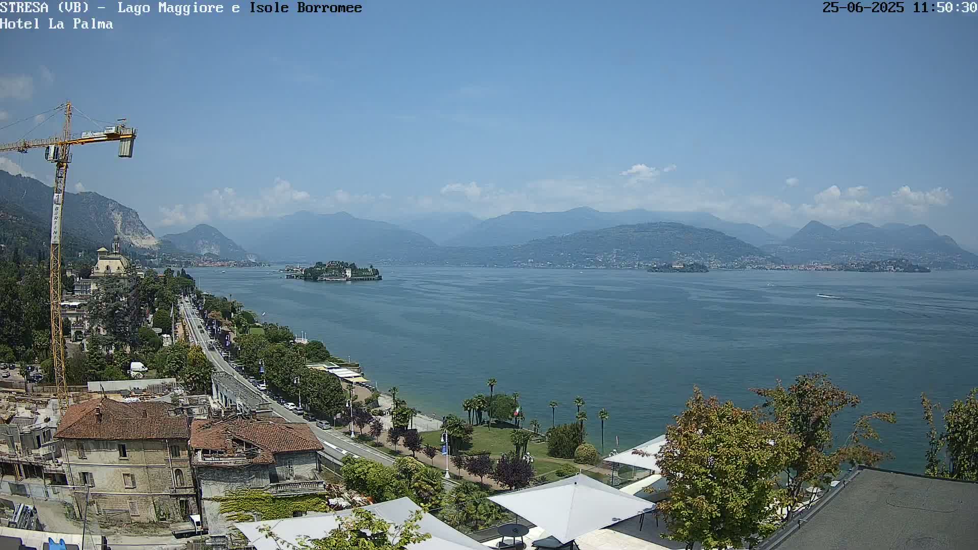 Stresa, Lake Maggiore & Borromean Islands Live Cam - Stresa, Piedmont, Italy