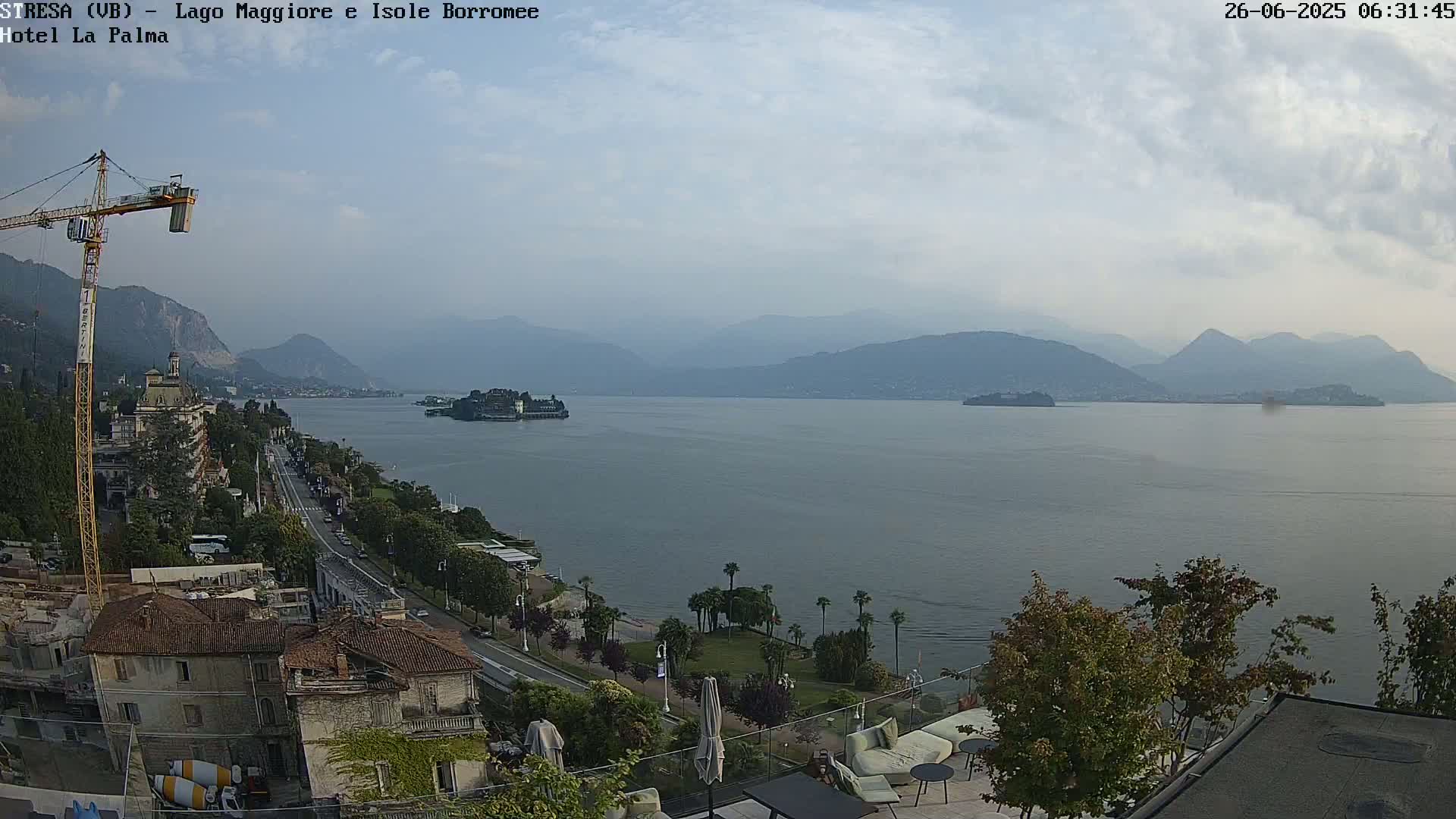 Stresa, Lake Maggiore & Borromean Islands Live Cam - Stresa, Piedmont, Italy