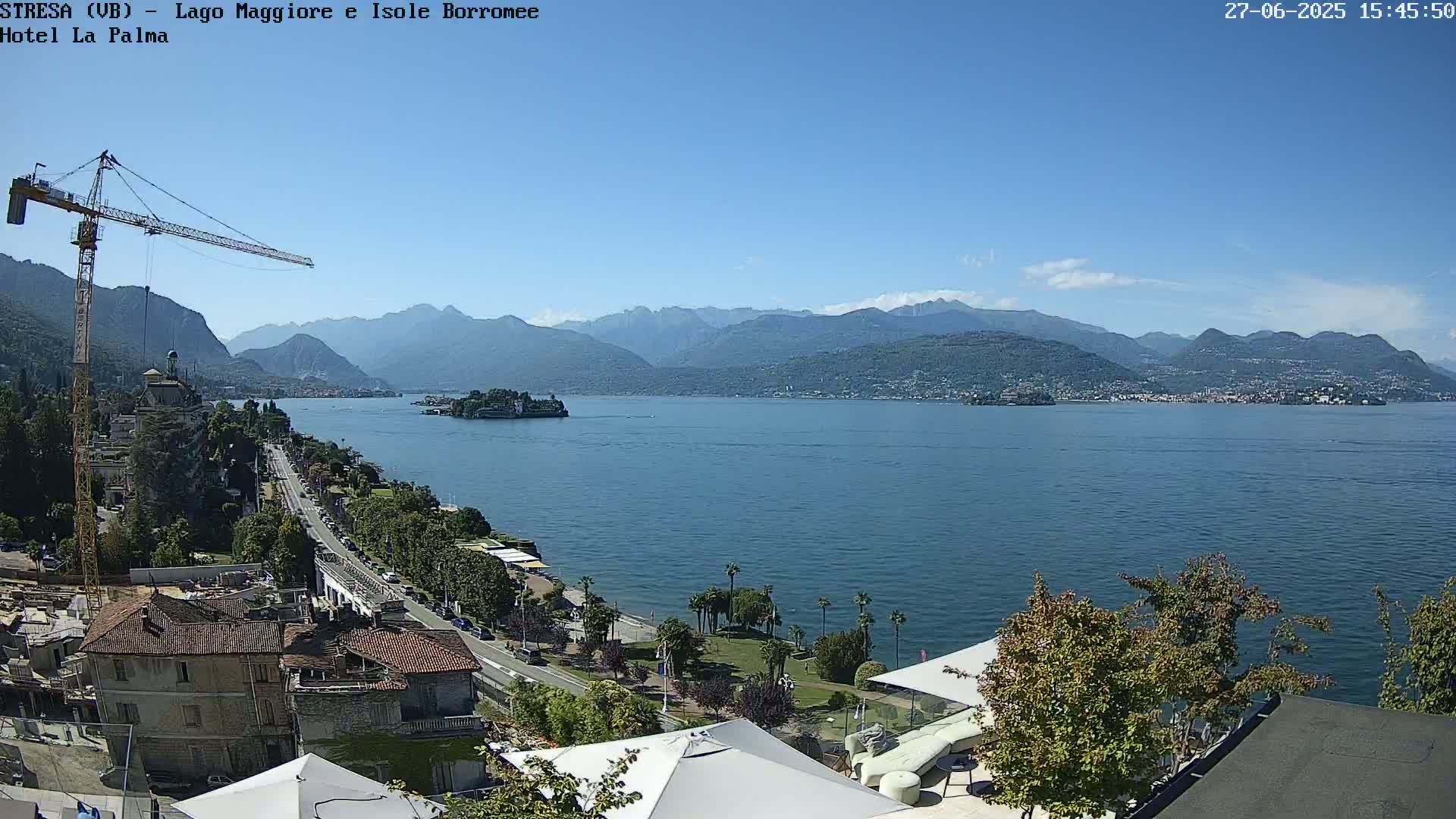 Stresa, Lake Maggiore & Borromean Islands Live Cam - Stresa, Piedmont, Italy