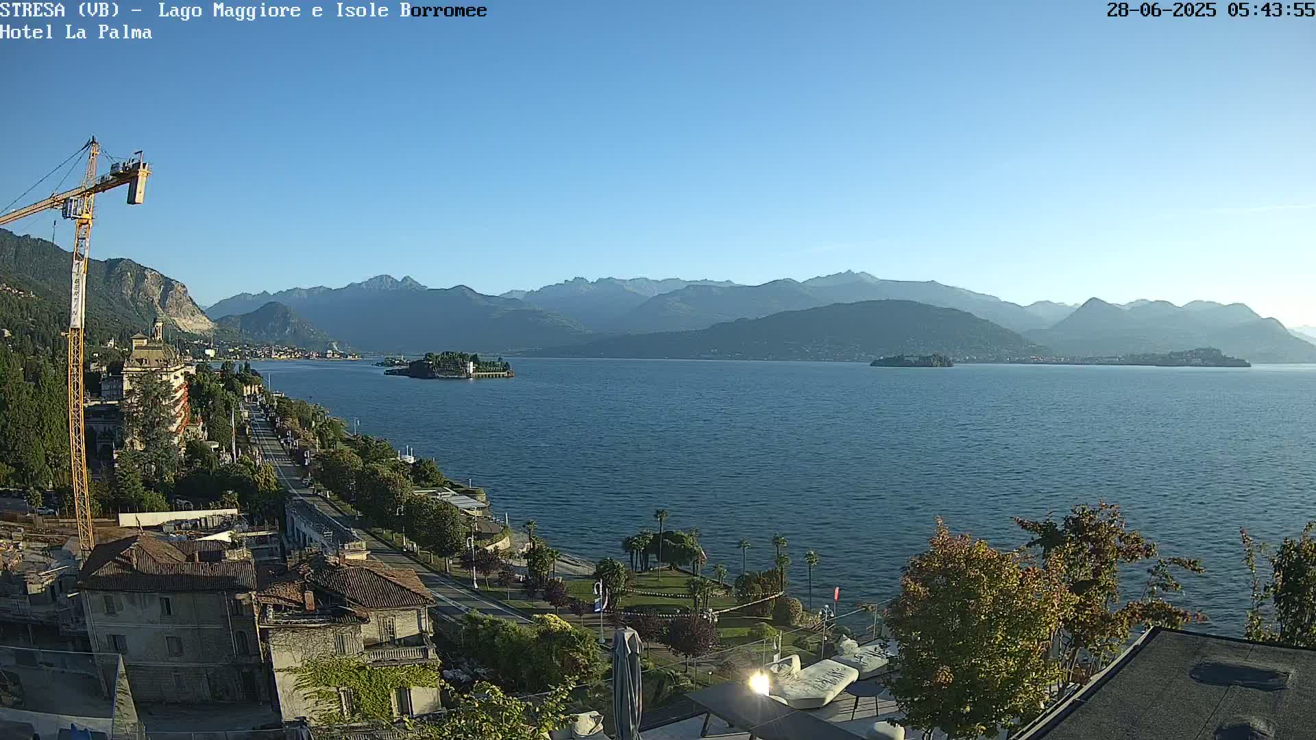 Stresa, Lake Maggiore & Borromean Islands Live Cam - Stresa, Piedmont, Italy