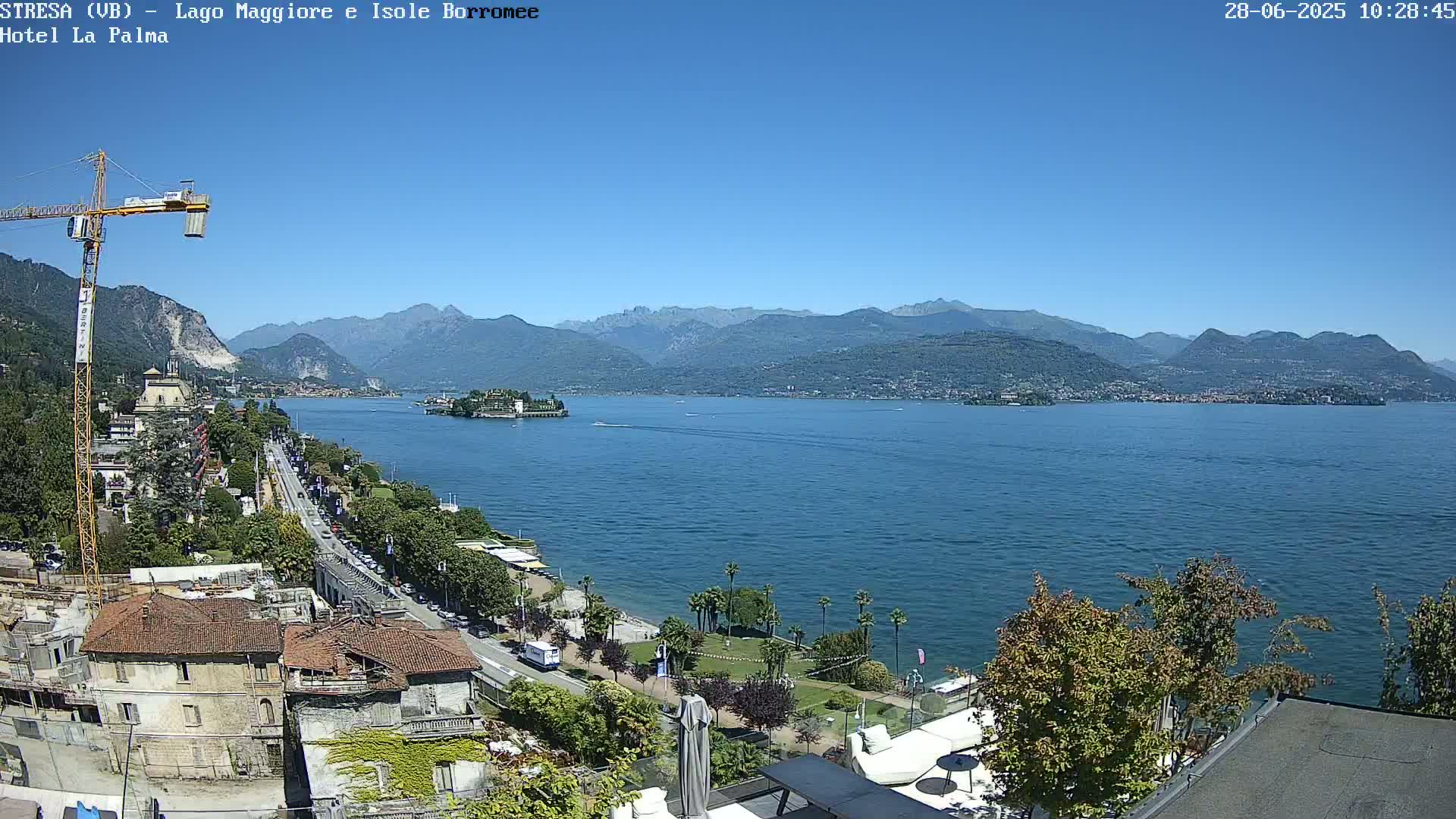 Stresa, Lake Maggiore & Borromean Islands Live Cam - Stresa, Piedmont, Italy