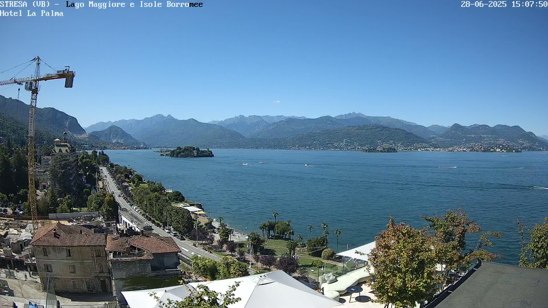 Stresa, Lake Maggiore & Borromean Islands Live Cam - Stresa, Piedmont, Italy