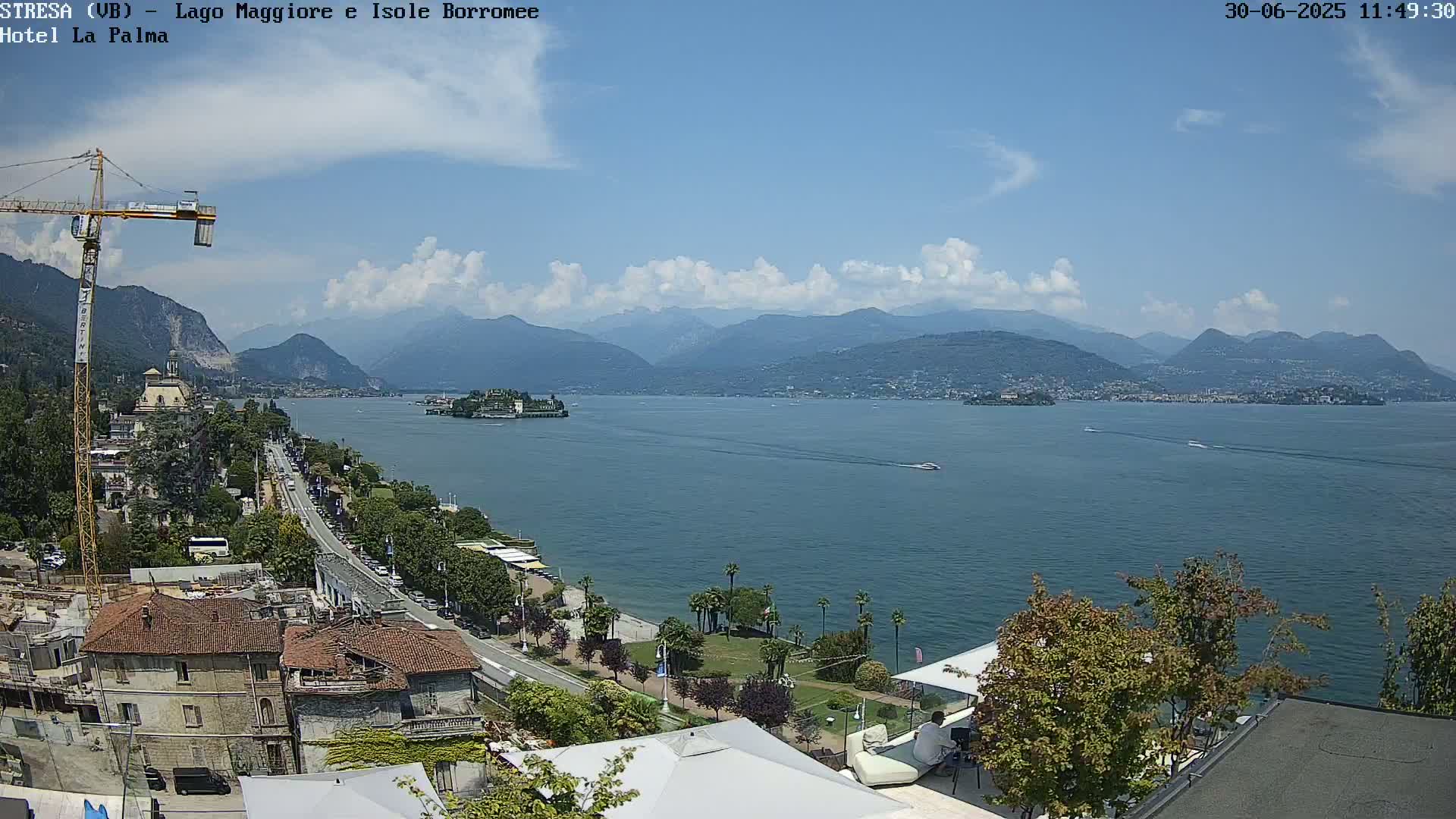 Stresa, Lake Maggiore & Borromean Islands Live Cam - Stresa, Piedmont, Italy