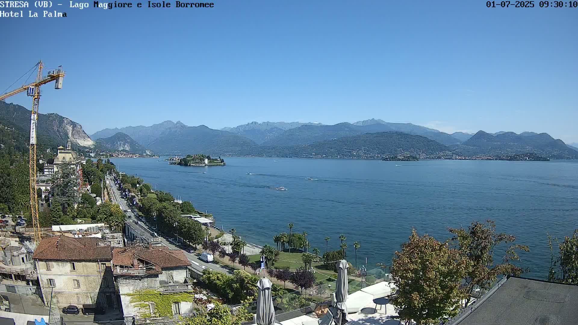 Stresa, Lake Maggiore & Borromean Islands Live Cam - Stresa, Piedmont, Italy
