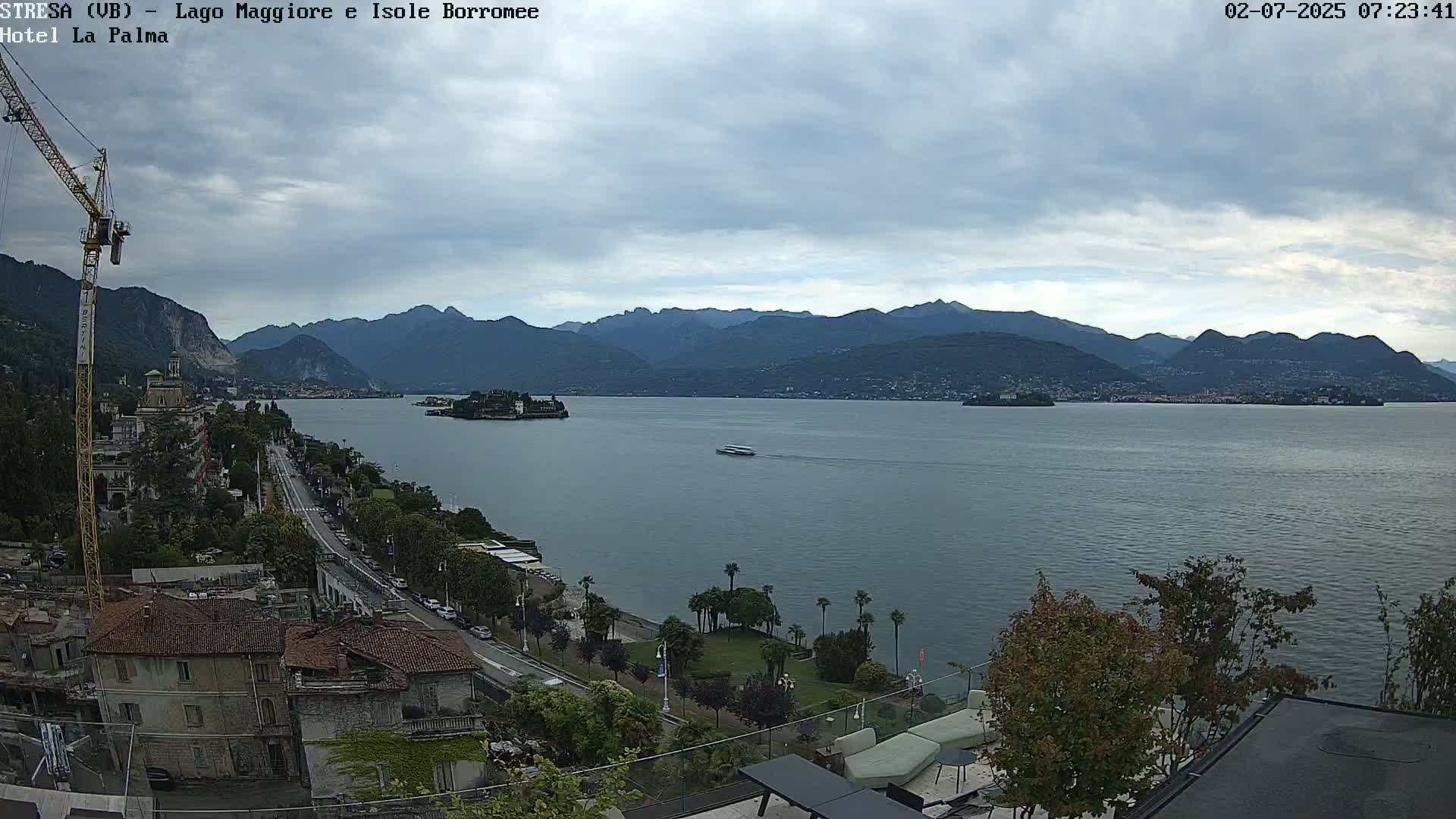 Stresa, Lake Maggiore & Borromean Islands Live Cam - Stresa, Piedmont, Italy