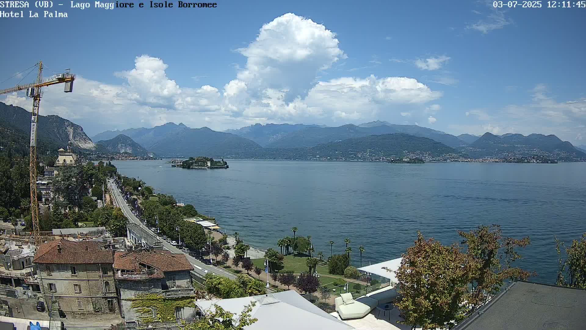 Stresa, Lake Maggiore & Borromean Islands Live Cam - Stresa, Piedmont, Italy