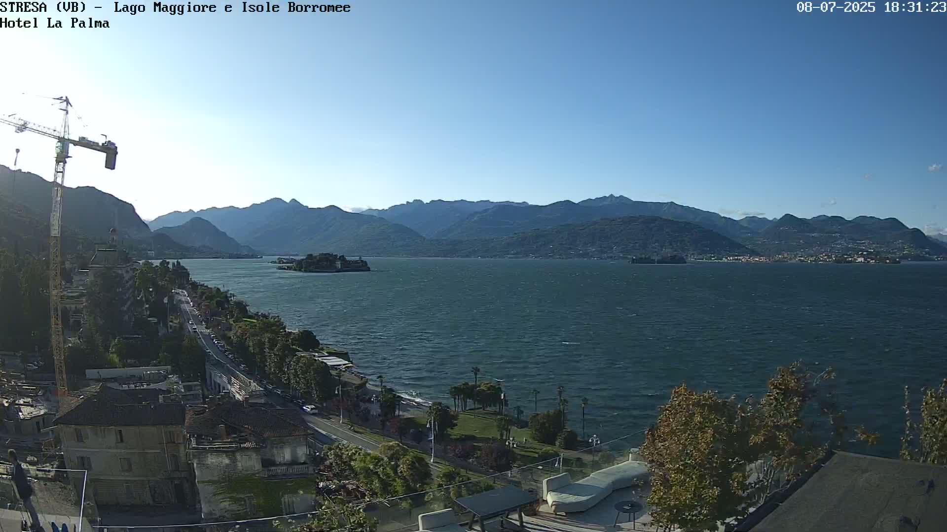 Stresa, Lake Maggiore & Borromean Islands Live Cam - Stresa, Piedmont, Italy