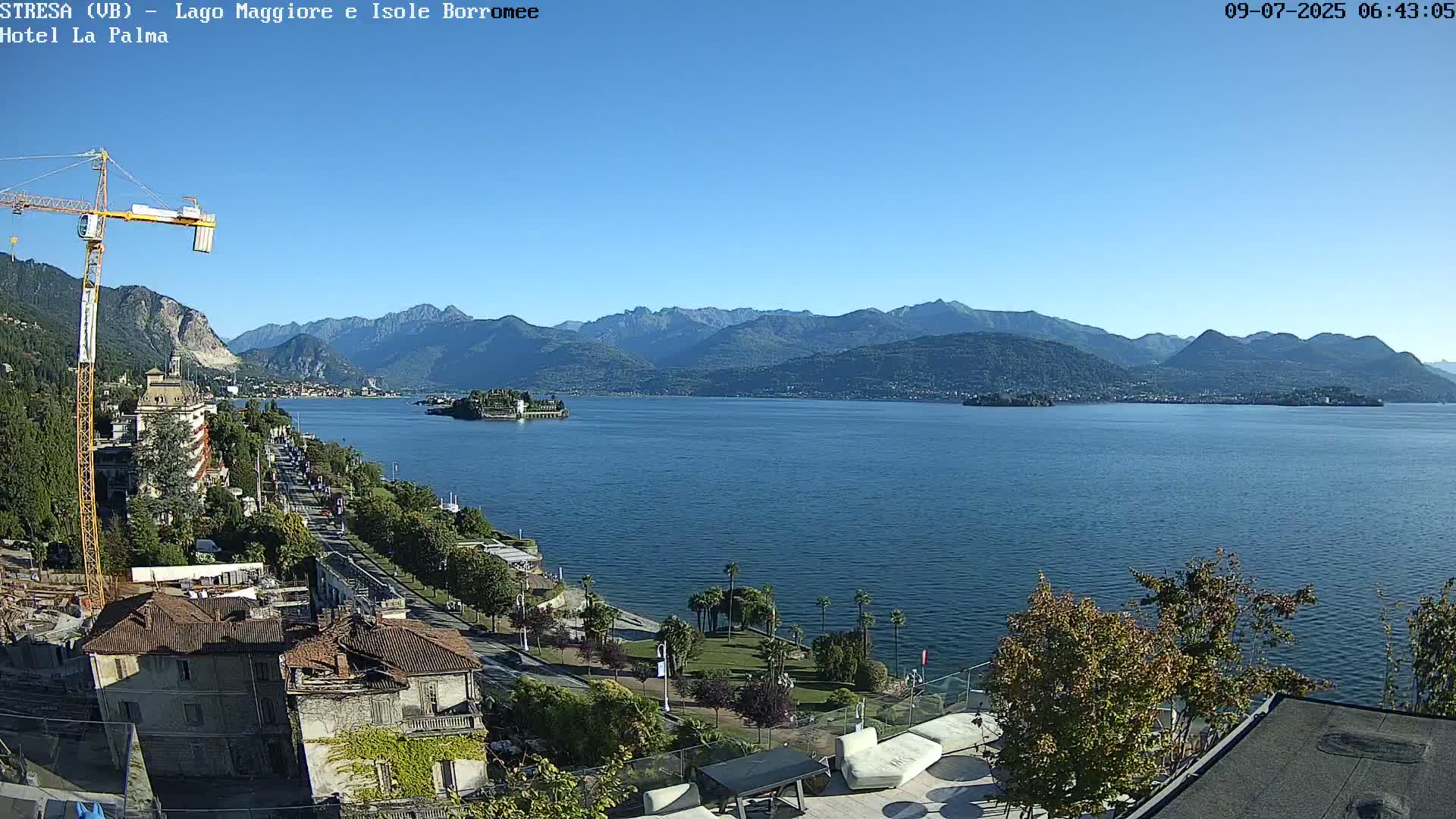 Stresa, Lake Maggiore & Borromean Islands Live Cam - Stresa, Piedmont, Italy