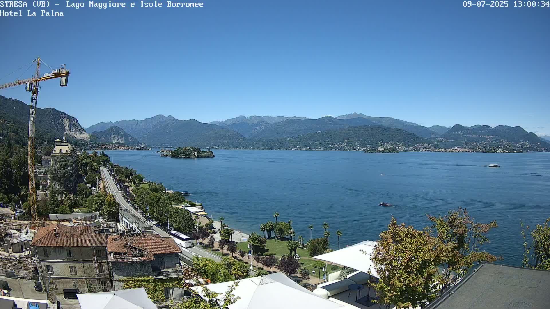 Stresa, Lake Maggiore & Borromean Islands Live Cam - Stresa, Piedmont, Italy