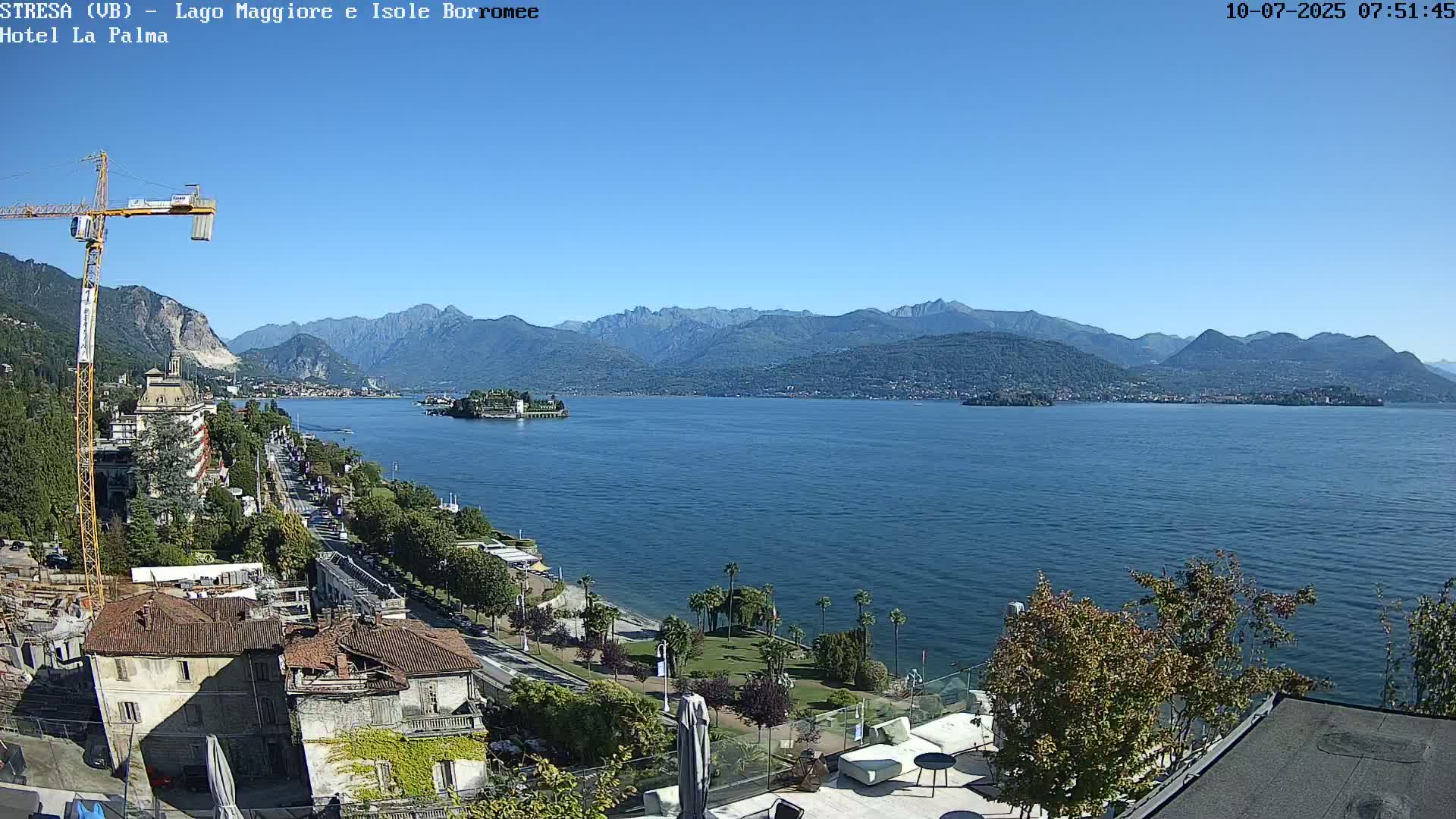 Stresa, Lake Maggiore & Borromean Islands Live Cam - Stresa, Piedmont, Italy
