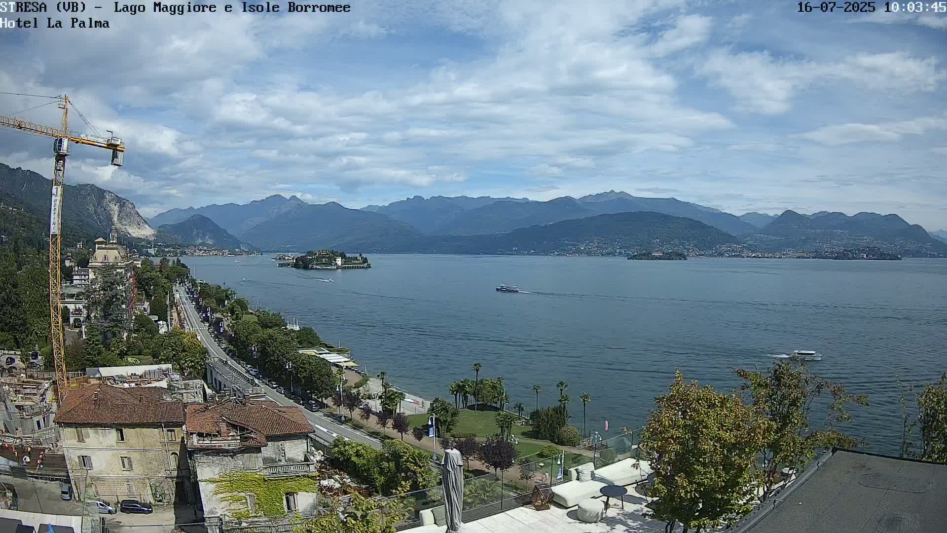 Stresa, Lake Maggiore & Borromean Islands Live Cam - Stresa, Piedmont, Italy