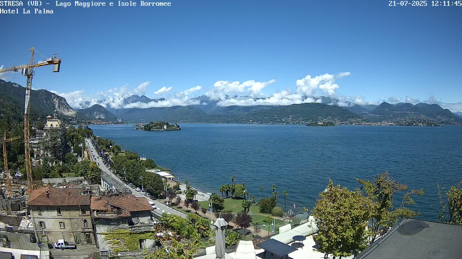 Stresa, Lake Maggiore & Borromean Islands Live Cam - Stresa, Piedmont, Italy