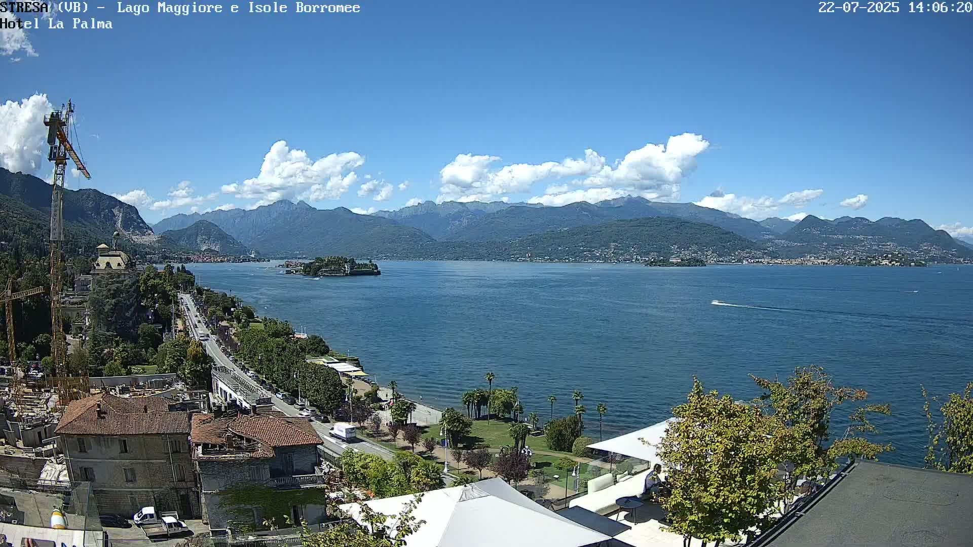 Stresa, Lake Maggiore & Borromean Islands Live Cam - Stresa, Piedmont, Italy