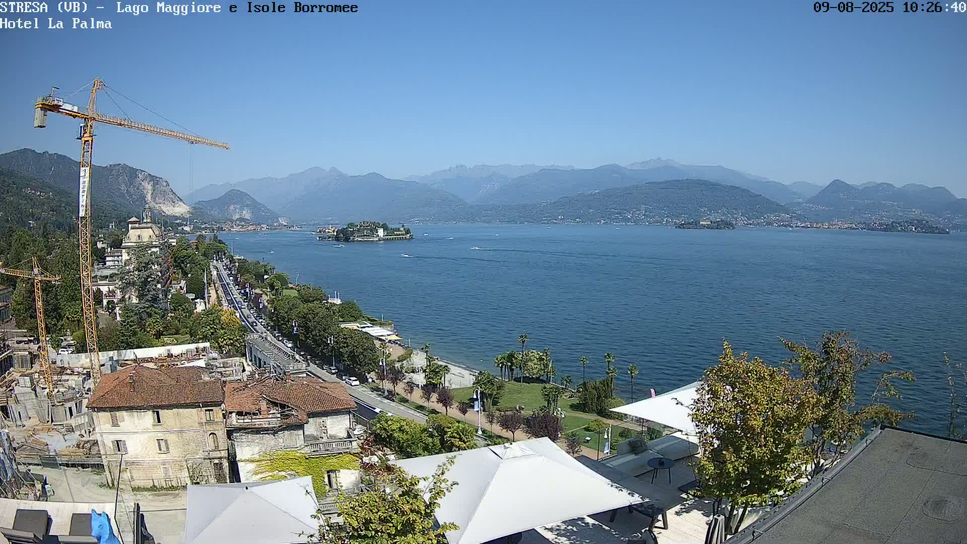 Stresa, Lake Maggiore & Borromean Islands Live Cam - Stresa, Piedmont, Italy