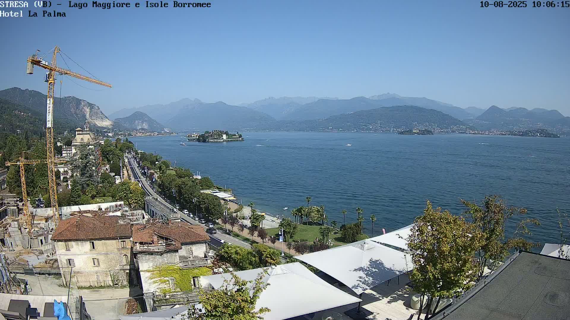 Stresa, Lake Maggiore & Borromean Islands Live Cam - Stresa, Piedmont, Italy