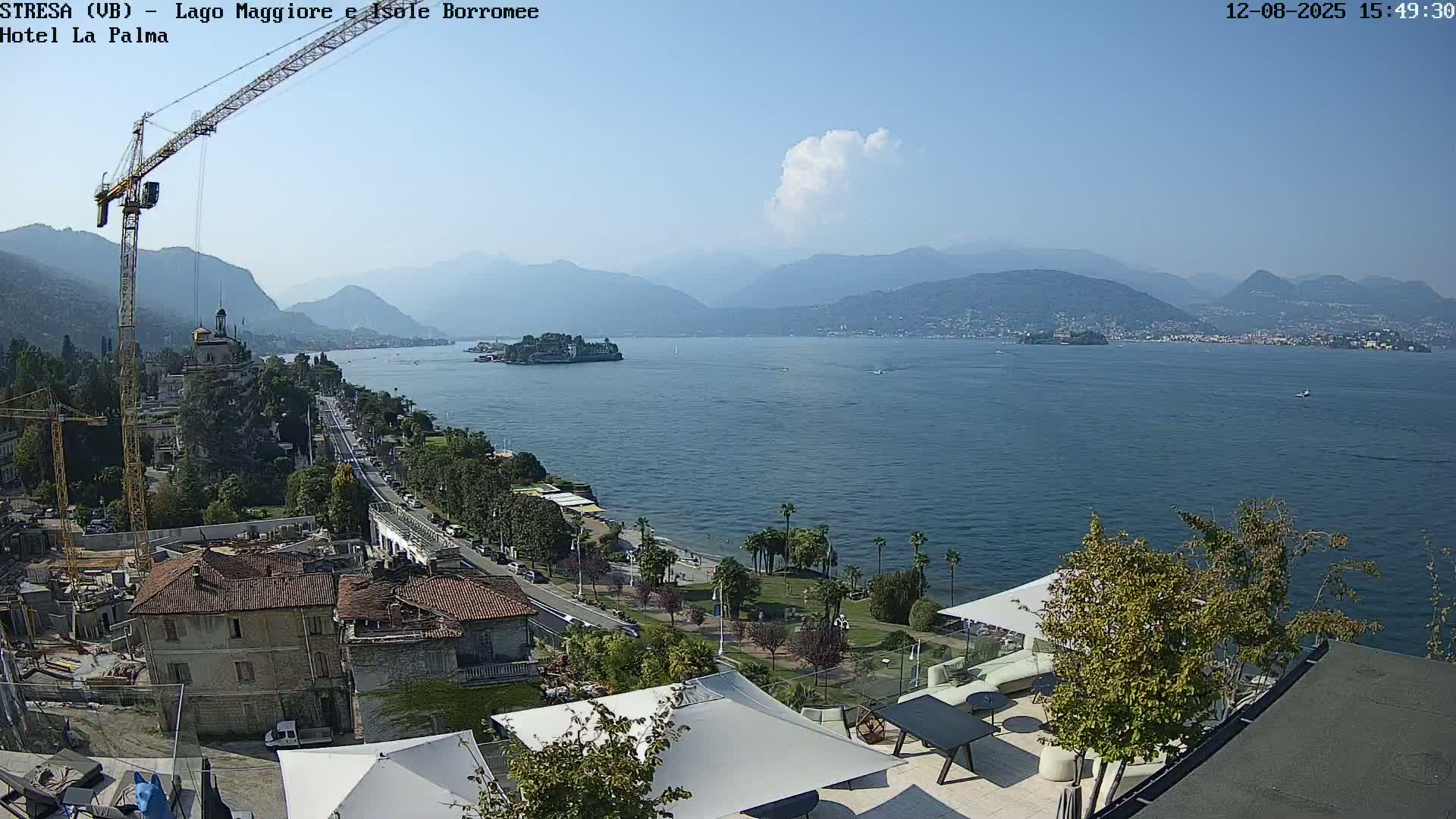 Stresa, Lake Maggiore & Borromean Islands Live Cam - Stresa, Piedmont, Italy