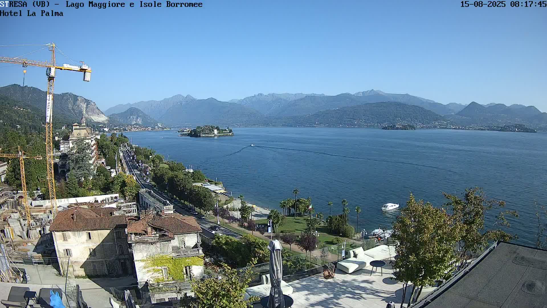 Stresa, Lake Maggiore & Borromean Islands Live Cam - Stresa, Piedmont, Italy