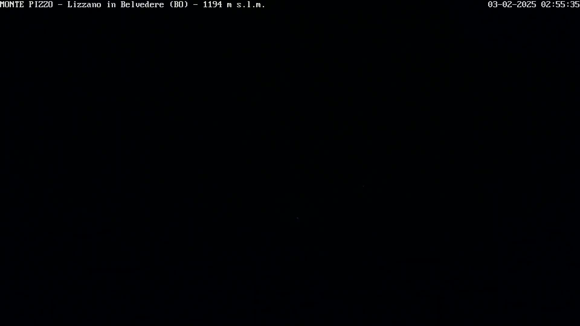 The image is completely black, possibly depicting nighttime conditions.