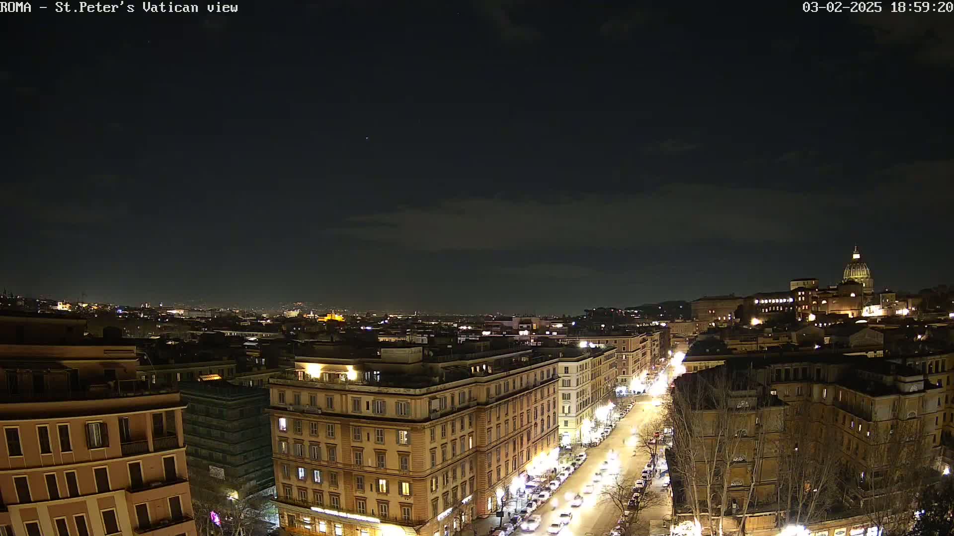 Rome Skyline, Dome of St. Peter's - Vatican View Live Cam - Lazio, Italy