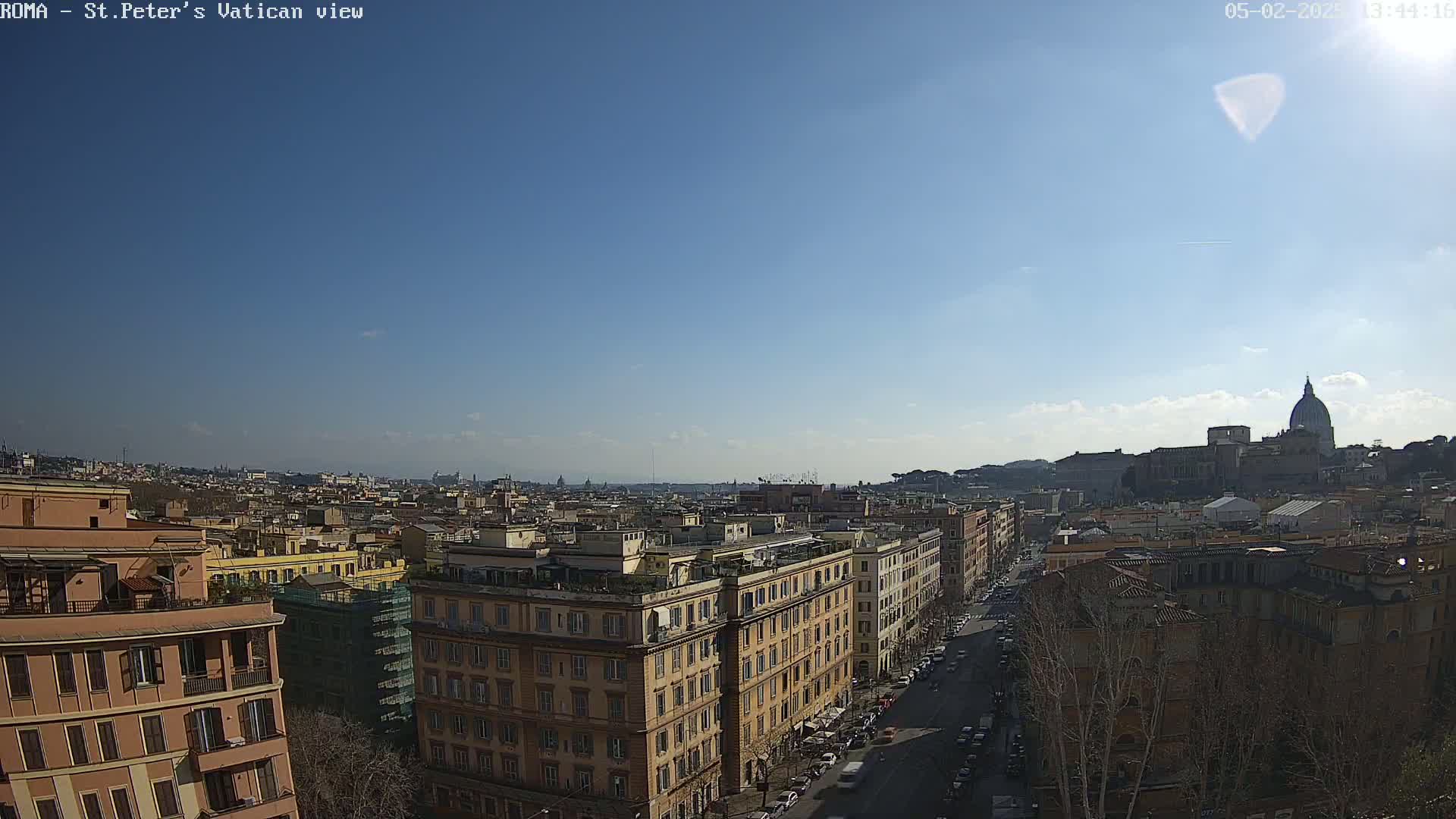 Rome Skyline, Dome of St. Peter's - Vatican View Live Cam - Lazio, Italy