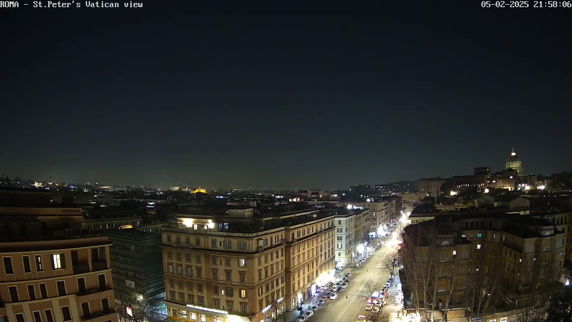 Rome Skyline, Dome of St. Peter's - Vatican View Live Cam - Lazio, Italy