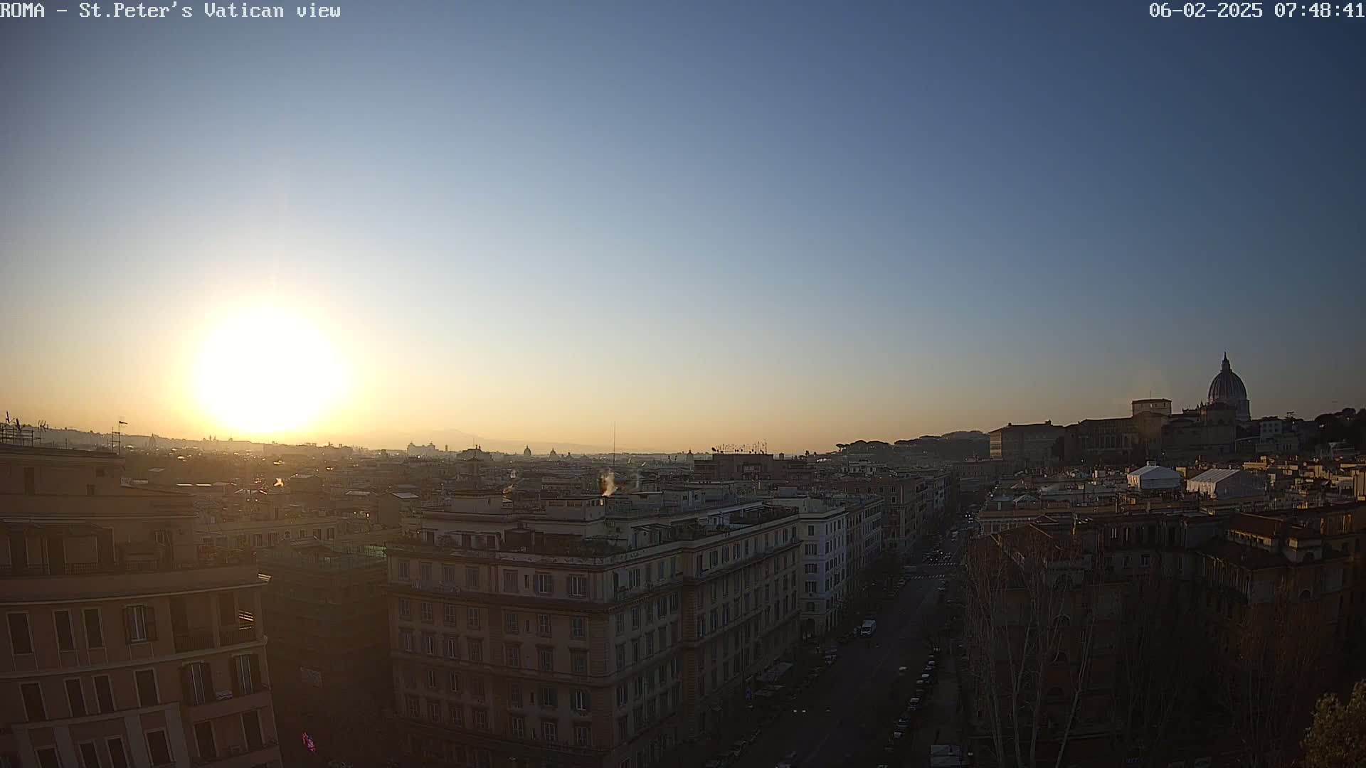 Rome Skyline, Dome of St. Peter's - Vatican View Live Cam - Lazio, Italy