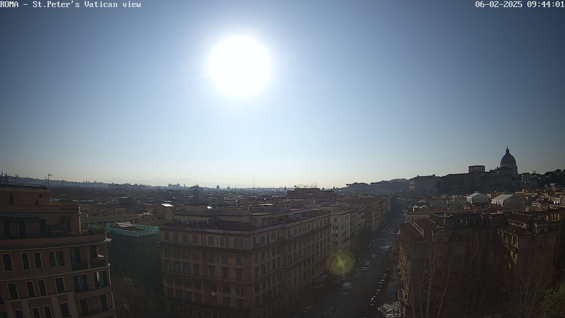 Rome Skyline, Dome of St. Peter's - Vatican View Live Cam - Lazio, Italy