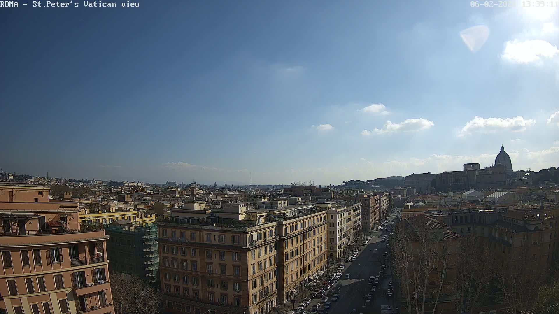 Rome Skyline, Dome of St. Peter's - Vatican View Live Cam - Lazio, Italy