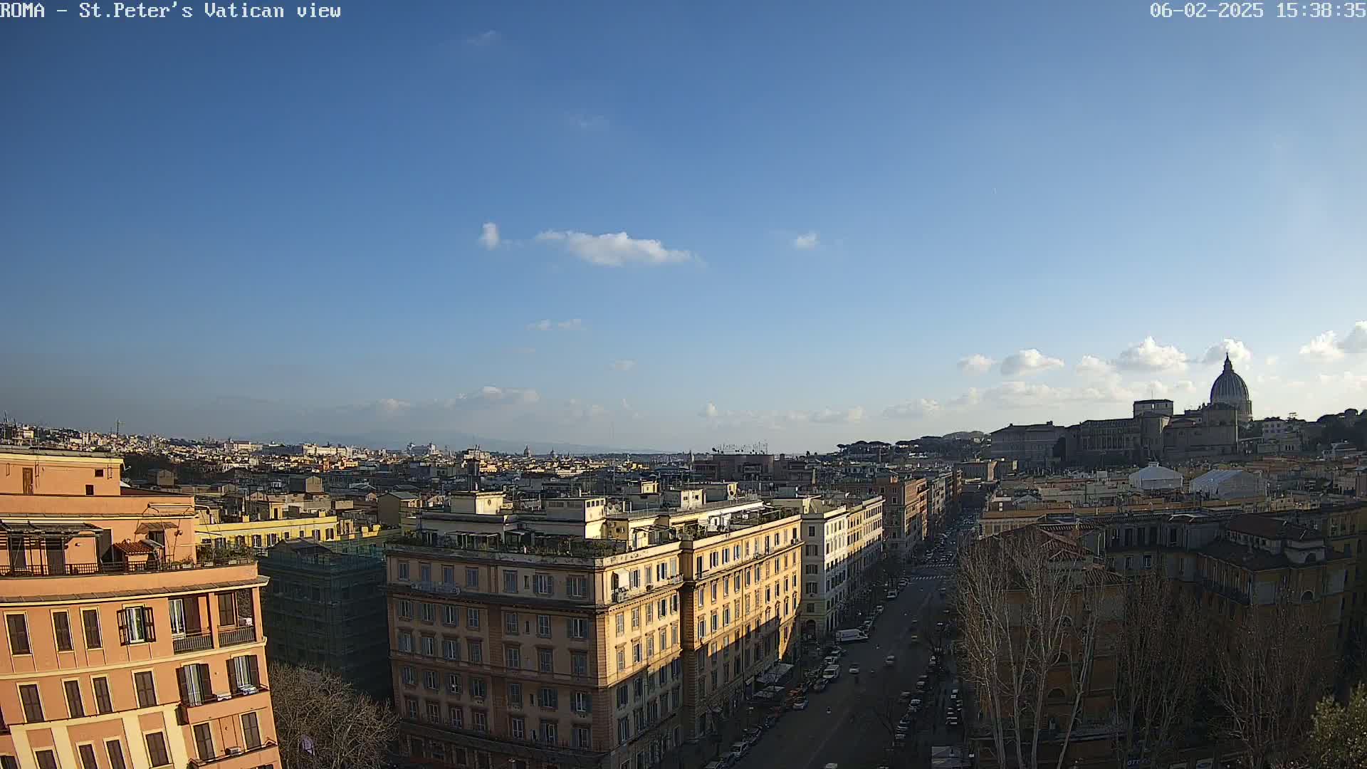 Rome Skyline, Dome of St. Peter's - Vatican View Live Cam - Lazio, Italy