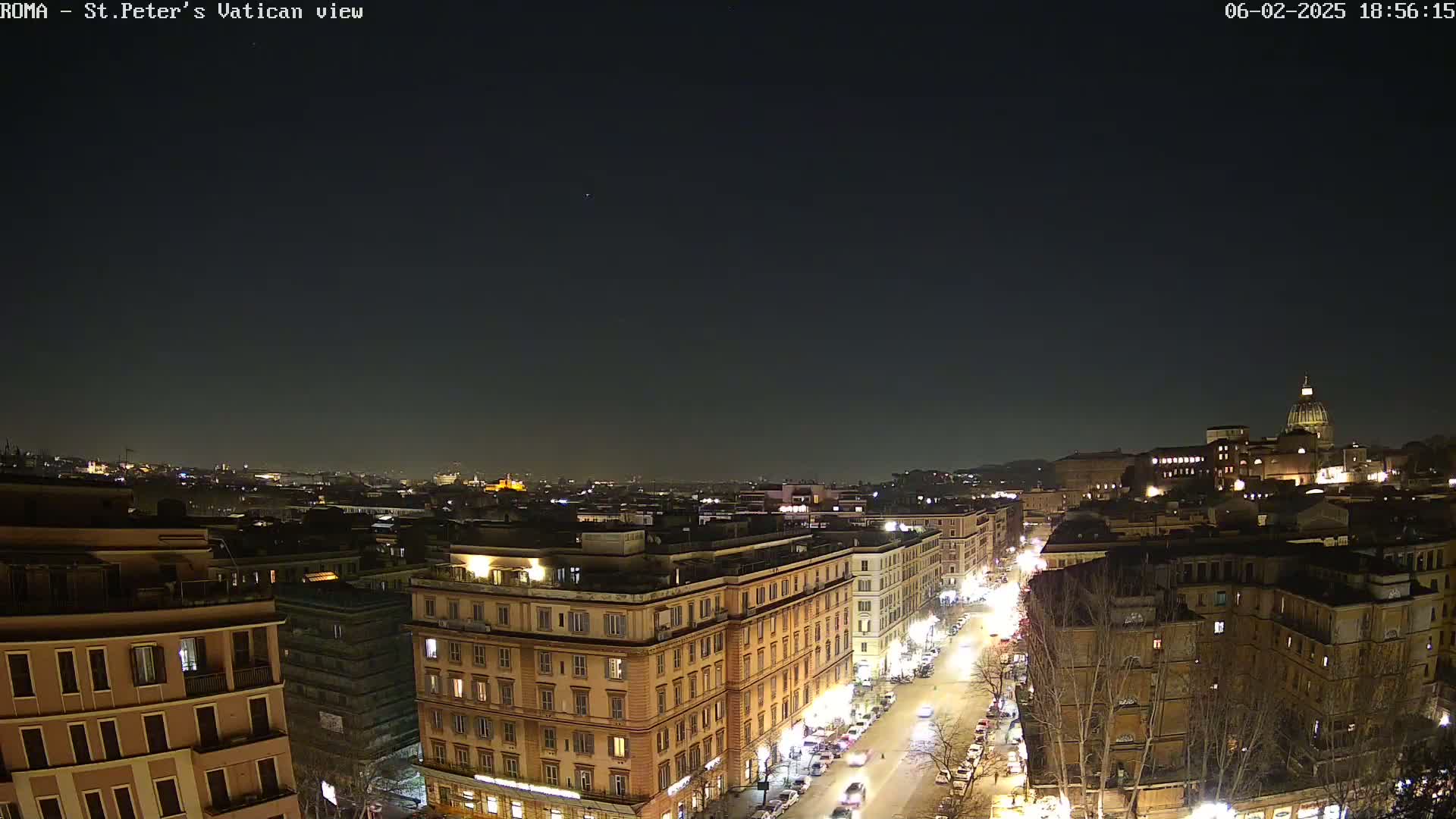 Rome Skyline, Dome of St. Peter's - Vatican View Live Cam - Lazio, Italy
