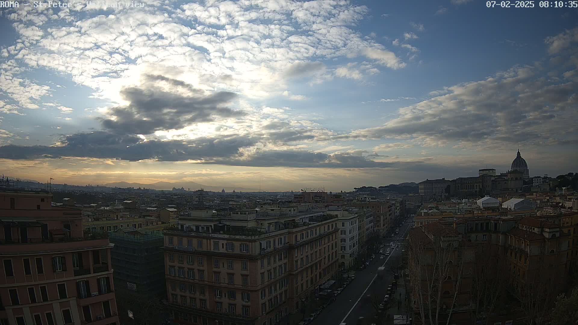 Rome Skyline, Dome of St. Peter's - Vatican View Live Cam - Lazio, Italy