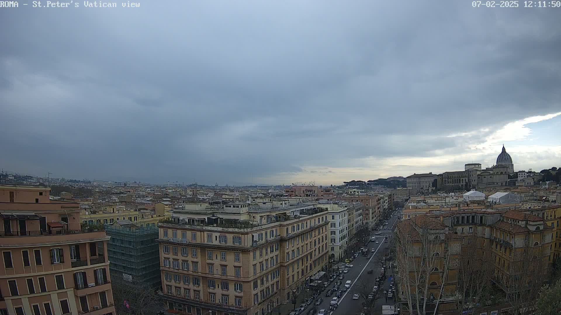 Rome Skyline, Dome of St. Peter's - Vatican View Live Cam - Lazio, Italy