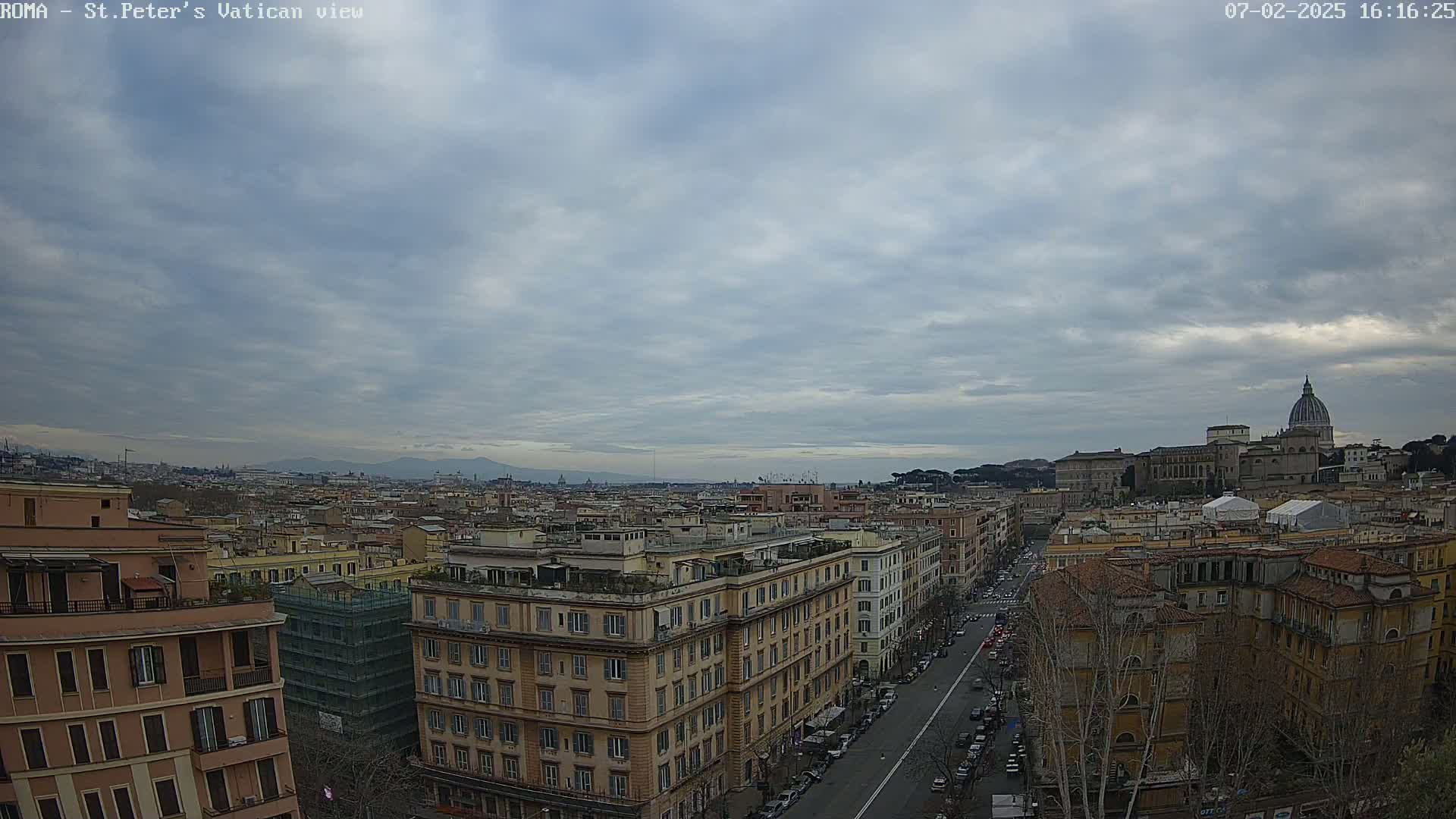 Rome Skyline, Dome of St. Peter's - Vatican View Live Cam - Lazio, Italy