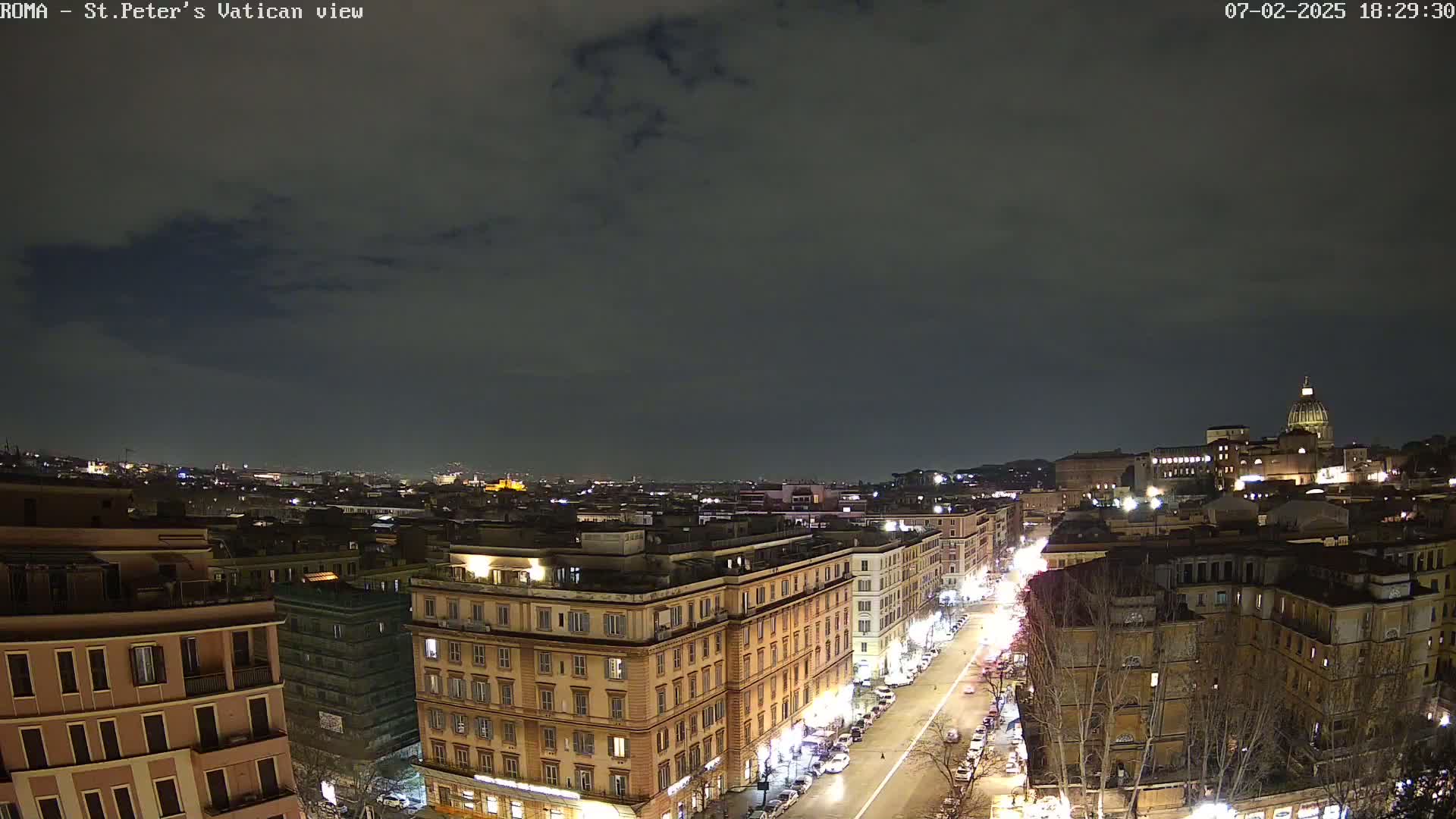 Rome Skyline, Dome of St. Peter's - Vatican View Live Cam - Lazio, Italy