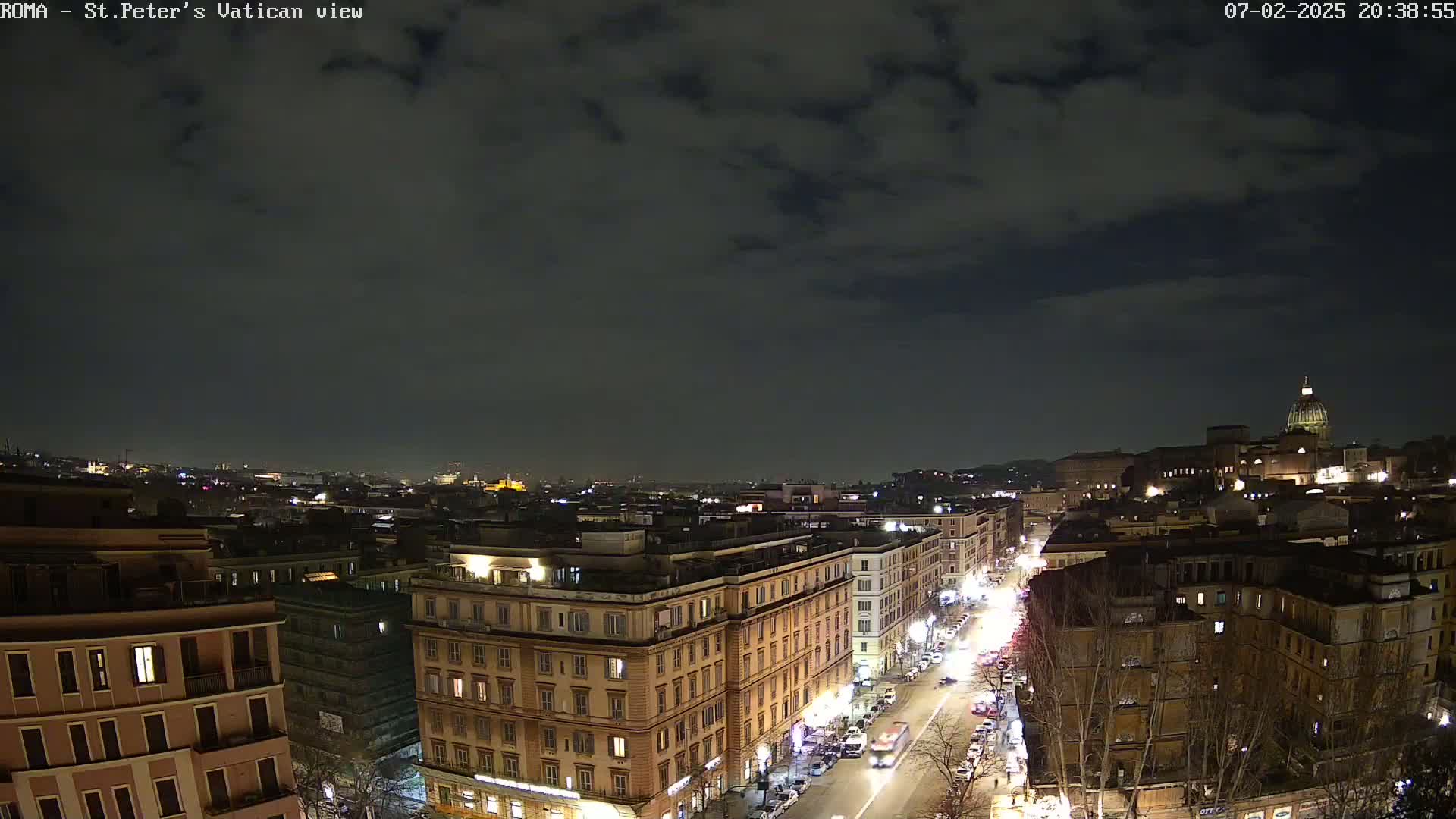 Rome Skyline, Dome of St. Peter's - Vatican View Live Cam - Lazio, Italy